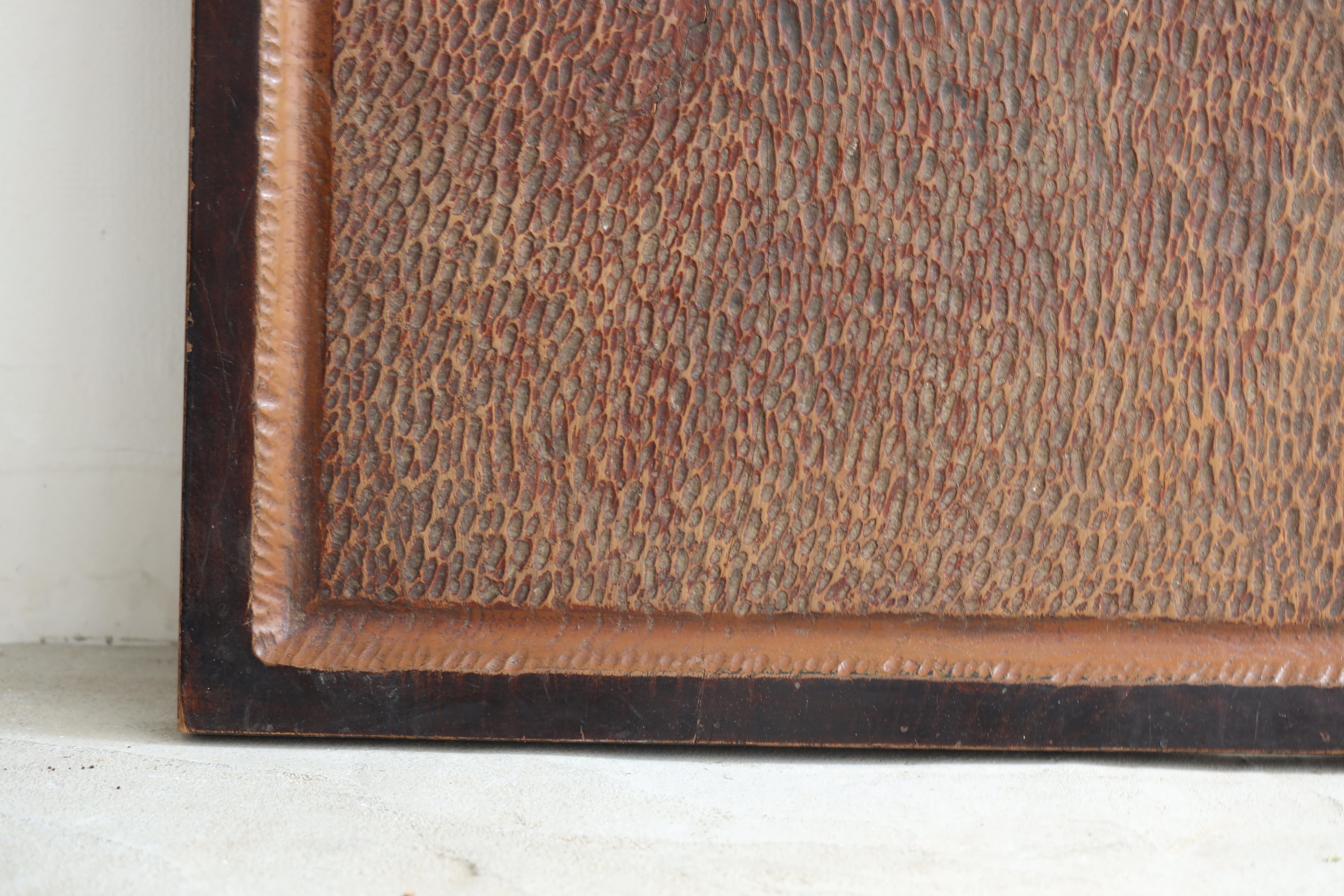 Panel de Pared Tallado en Madera Antigua Japonesa, Arte Abstracto , Wabi Sabi en venta 1