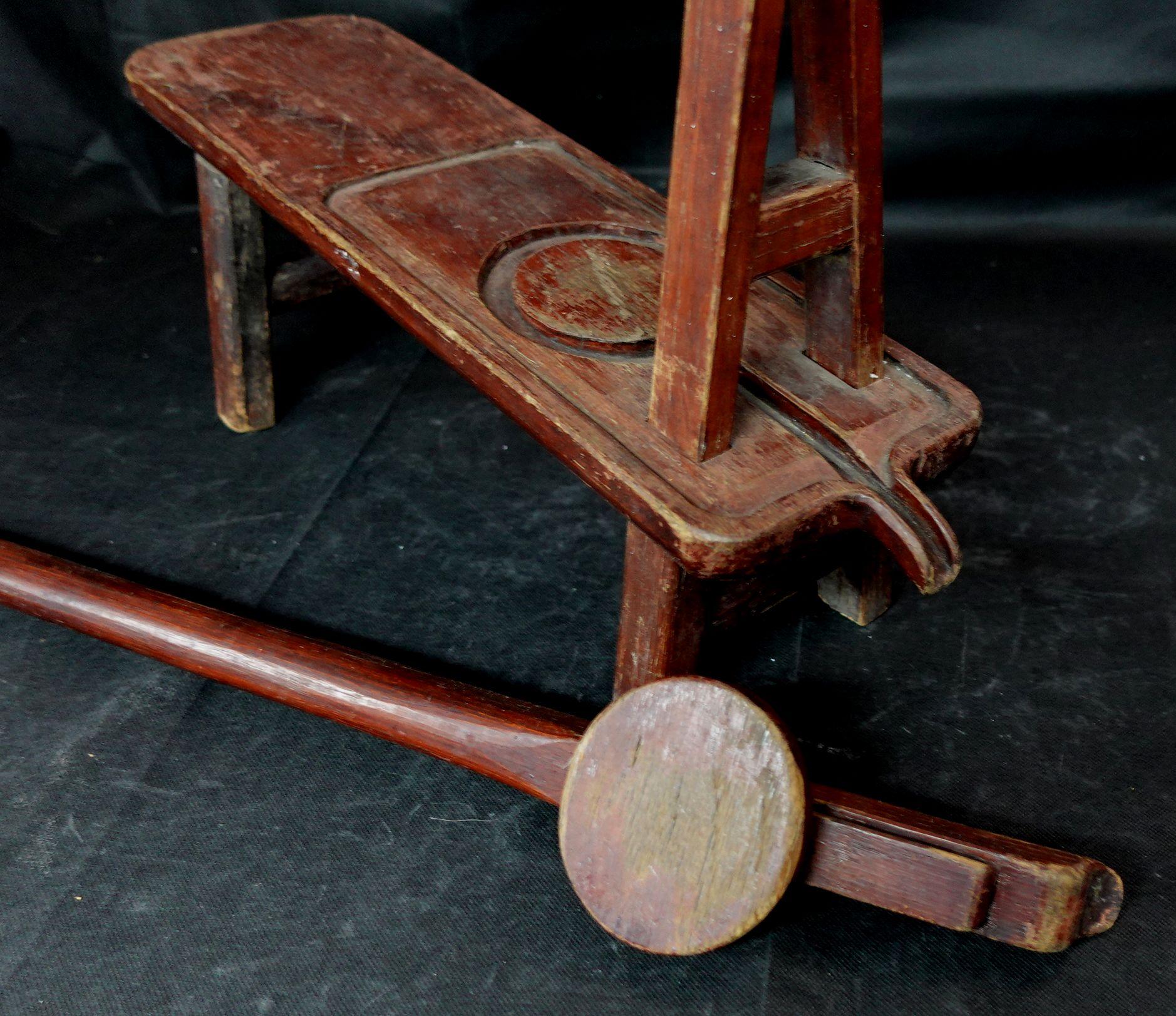 Japanese Antique Wood Juicer, Ric.00033 In Good Condition For Sale In Norton, MA
