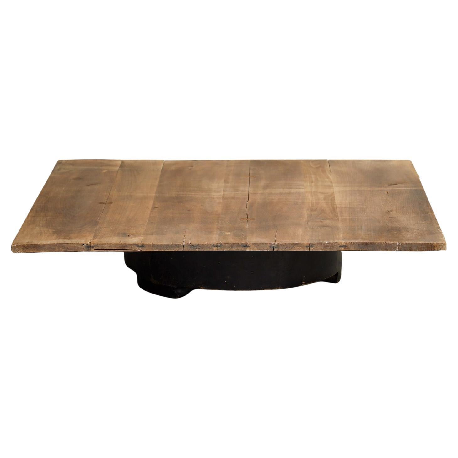 Japanischer Antiker Holztisch , Primitiver Niedriger Tisch , Wabi Sabi