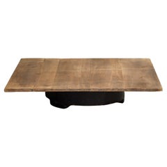 Tavolo basso giapponese in legno antico, tavolo basso primitivo, Wabi Sabi