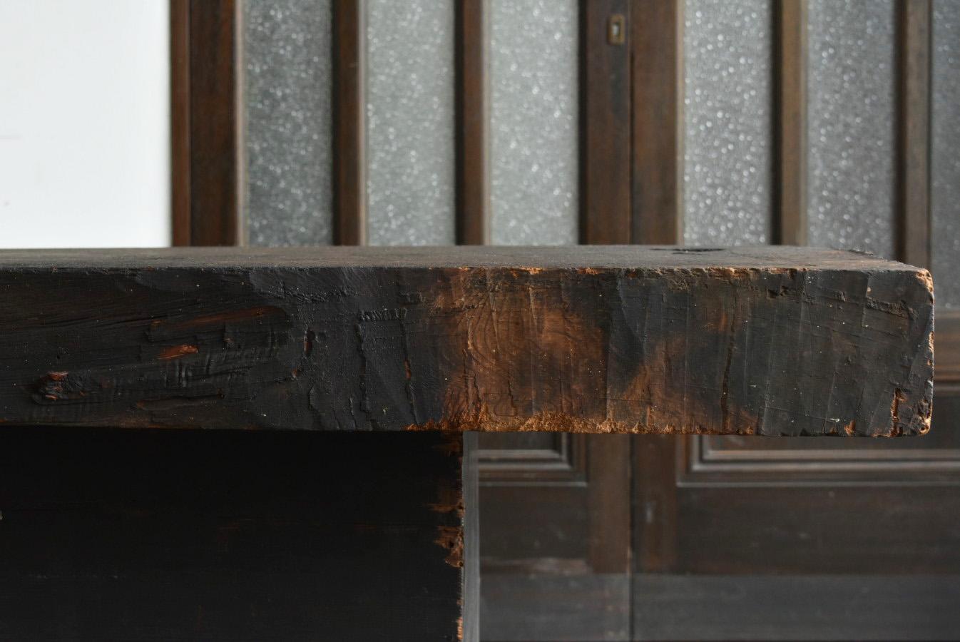 Japanischer antiker schwarzer Couchtisch aus Holz/1868-1900/wabisabi Niedriger Tisch 2