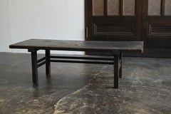 Japanese antique wooden black low table / 1850-1912 / Edo-Meiji