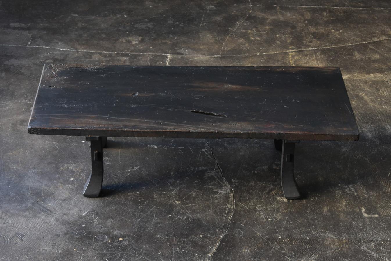 Woodwork Japanese Antique Wooden Black Low Table/Modern Sofa Table/1800-1900