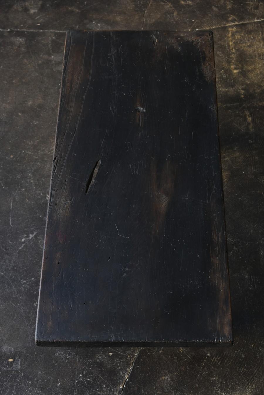 Japanese Antique Wooden Black Low Table/Modern Sofa Table/1800-1900 In Good Condition In Sammu-shi, Chiba
