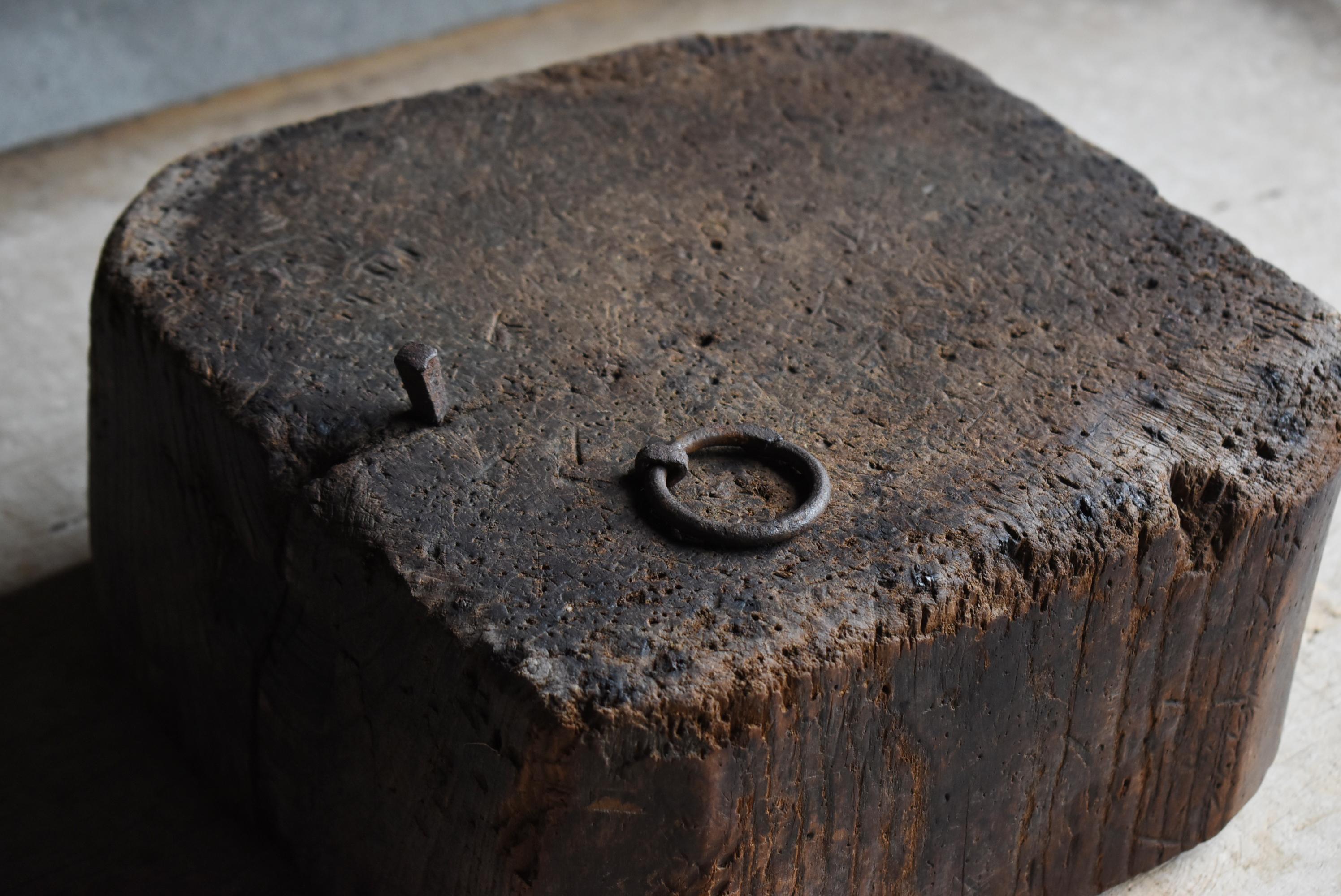 Antiguo Banco de Trabajo Japonés de Bloques de Madera 1900-1940 / Expositor Wabisabi Carpintería en venta