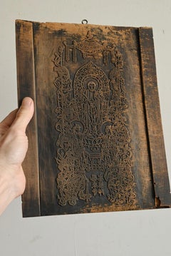 Japanese antique wooden blocks/1800-1920/paper charms/Buddhist art