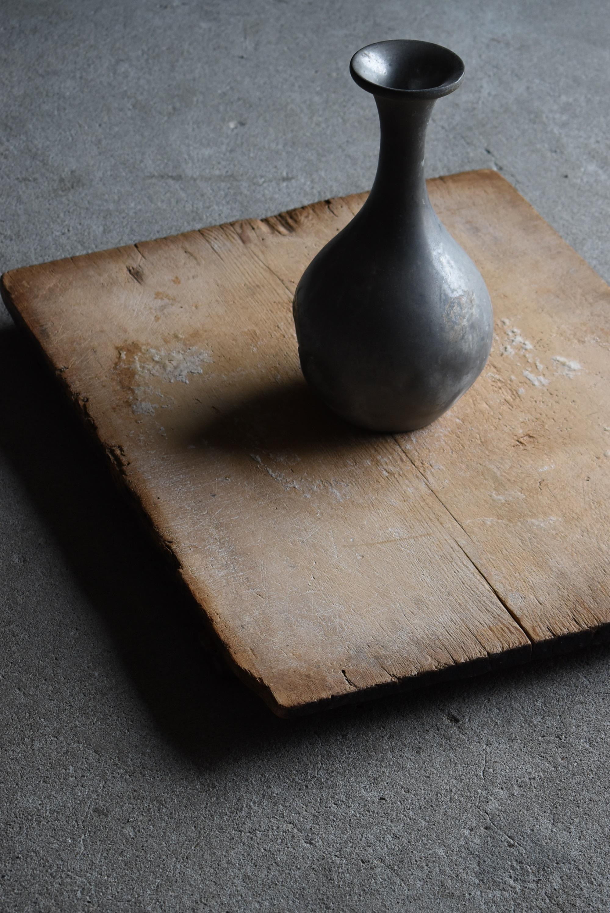 Japanese Antique Wooden Board 1800s-1900s/Abstract Art Working Table Wabisabi 10