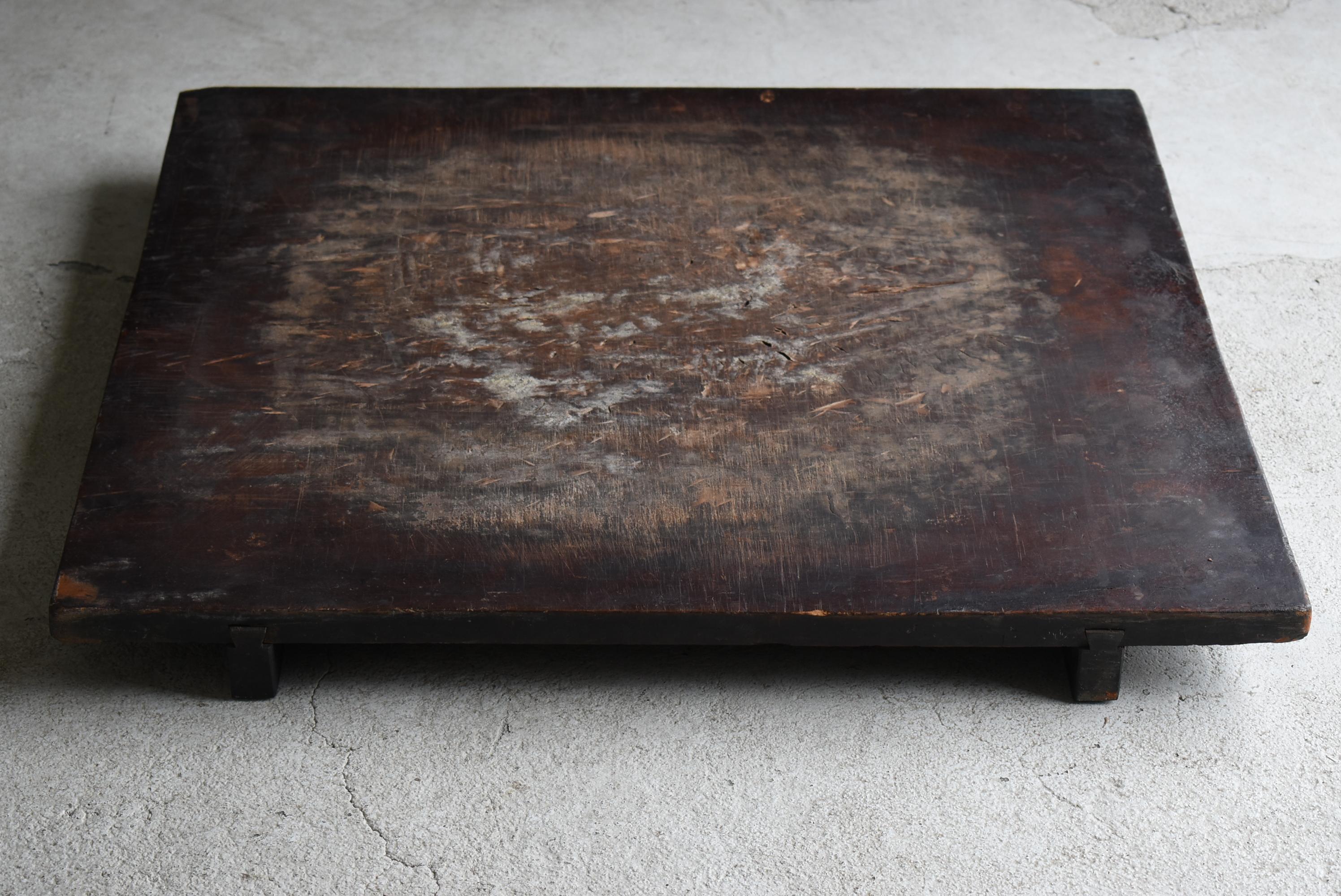 Japanese Antique Wooden Board 1860s-1900s / Abstract Art Low Table Wabi Sabi 1