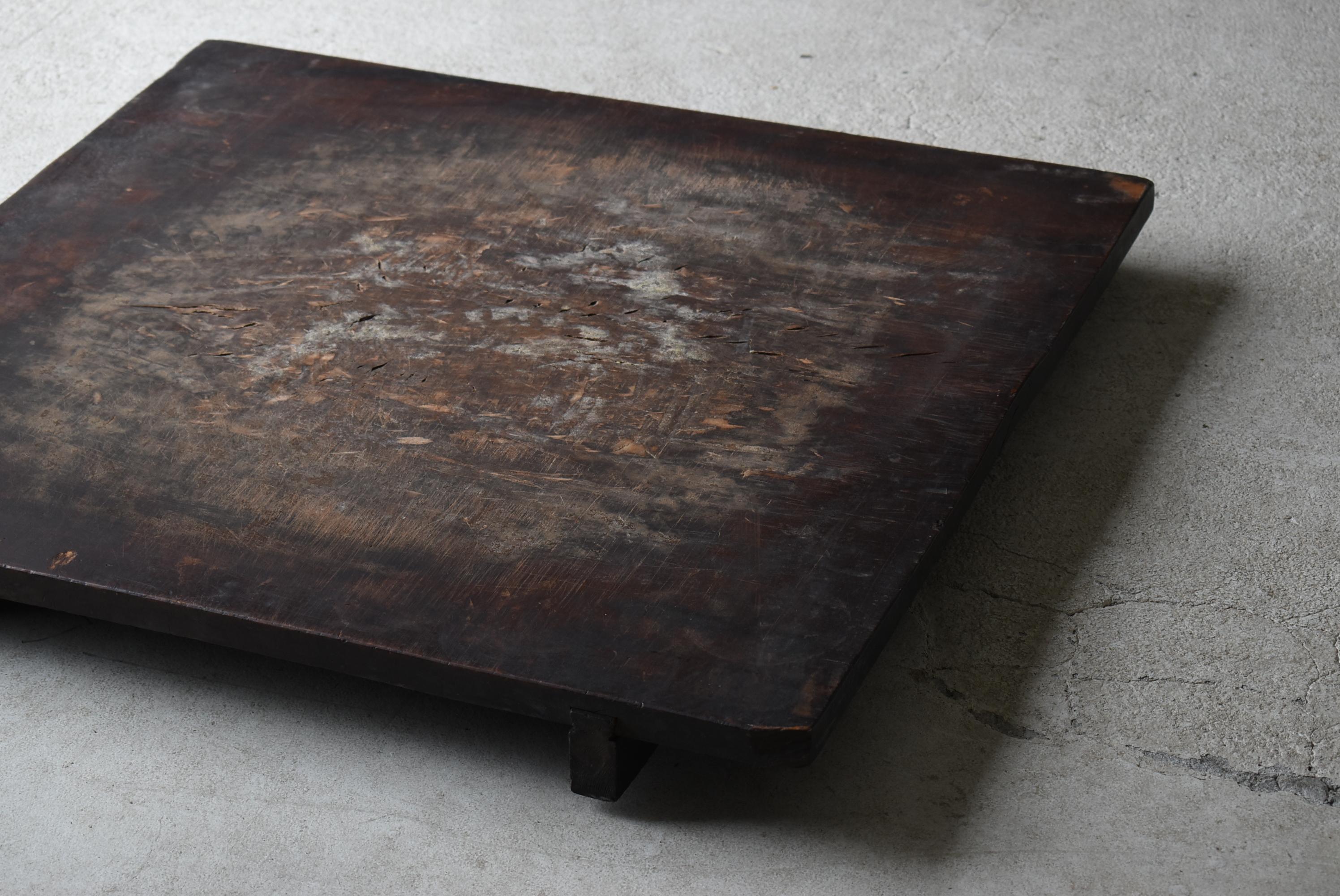 Japanese Antique Wooden Board 1860s-1900s / Abstract Art Low Table Wabi Sabi 2