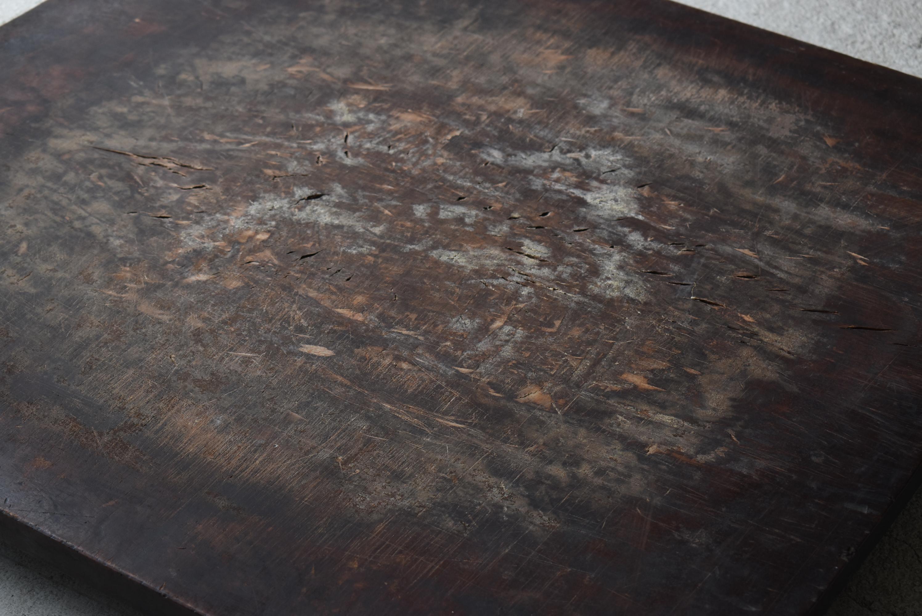Japanese Antique Wooden Board 1860s-1900s / Abstract Art Low Table Wabi Sabi 3