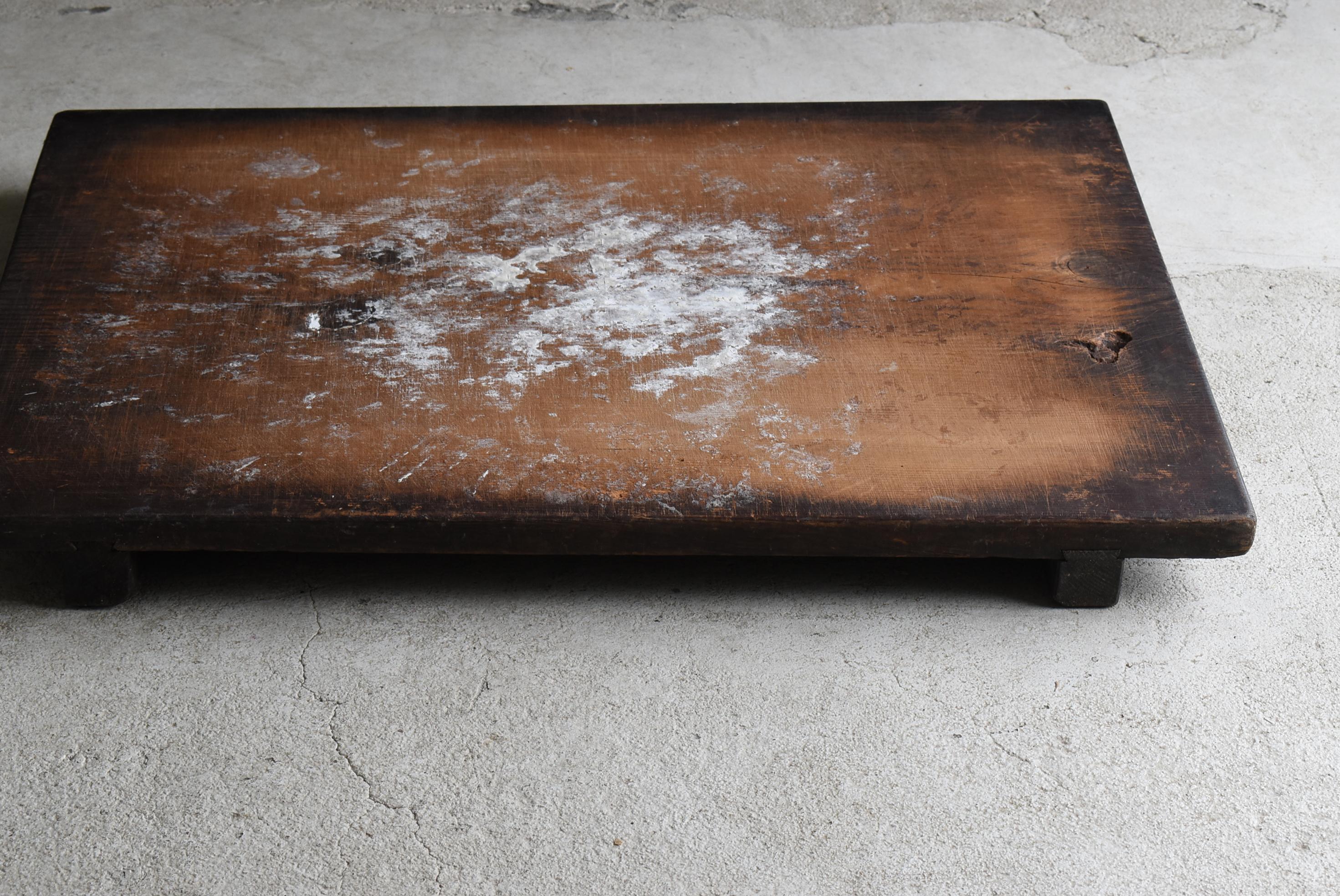 Japanese Antique Wooden Board 1860s-1900s / Abstract Art Low Table Wabisabi 1