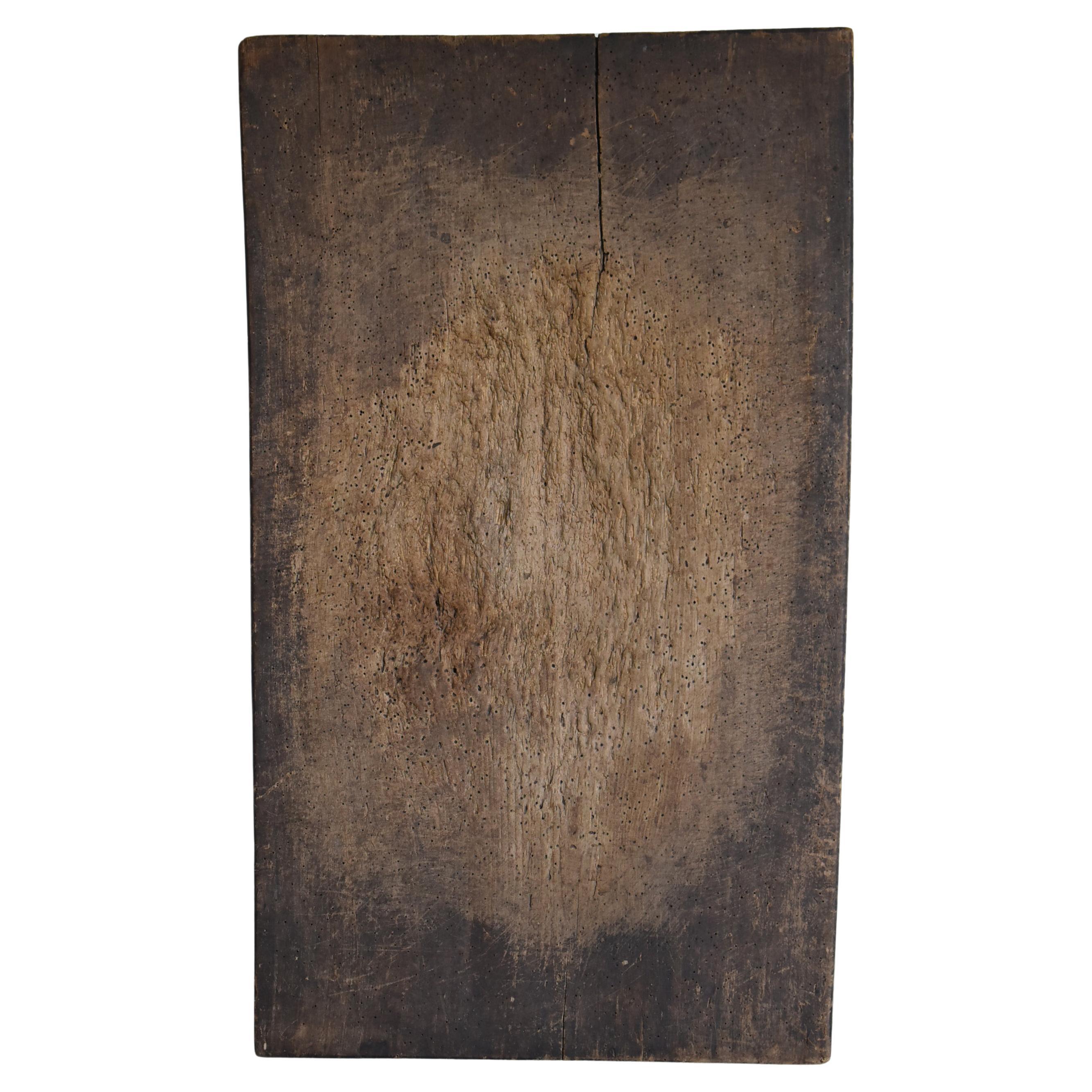 Japanese Antique Wooden Board 1860s-1900s / Abstract Art Wabi Sabi