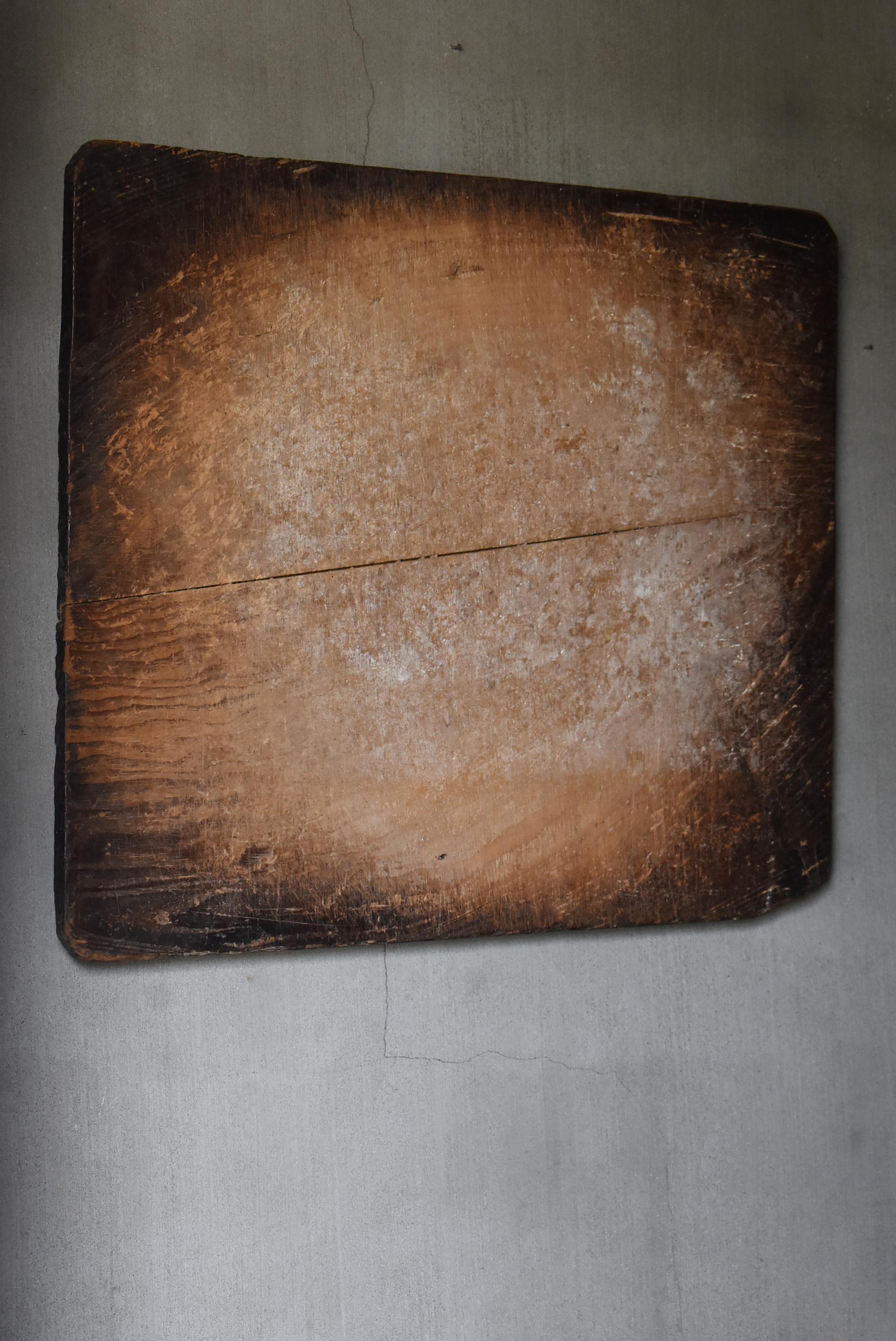 Japanese Antique Wooden Board 1860s-1900s / Abstract Art Wabisabi 8