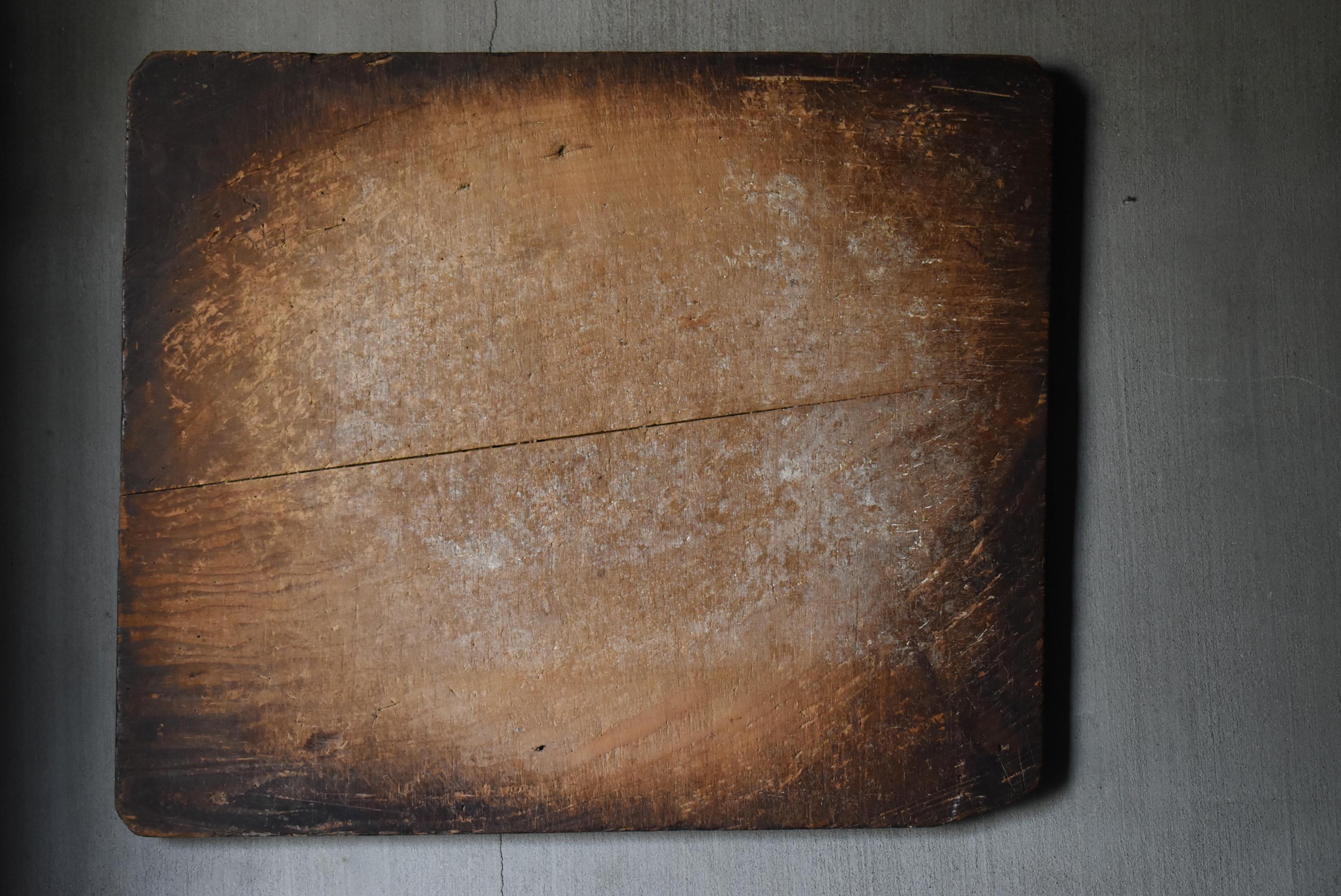Meiji Japanese Antique Wooden Board 1860s-1900s / Abstract Art Wabisabi