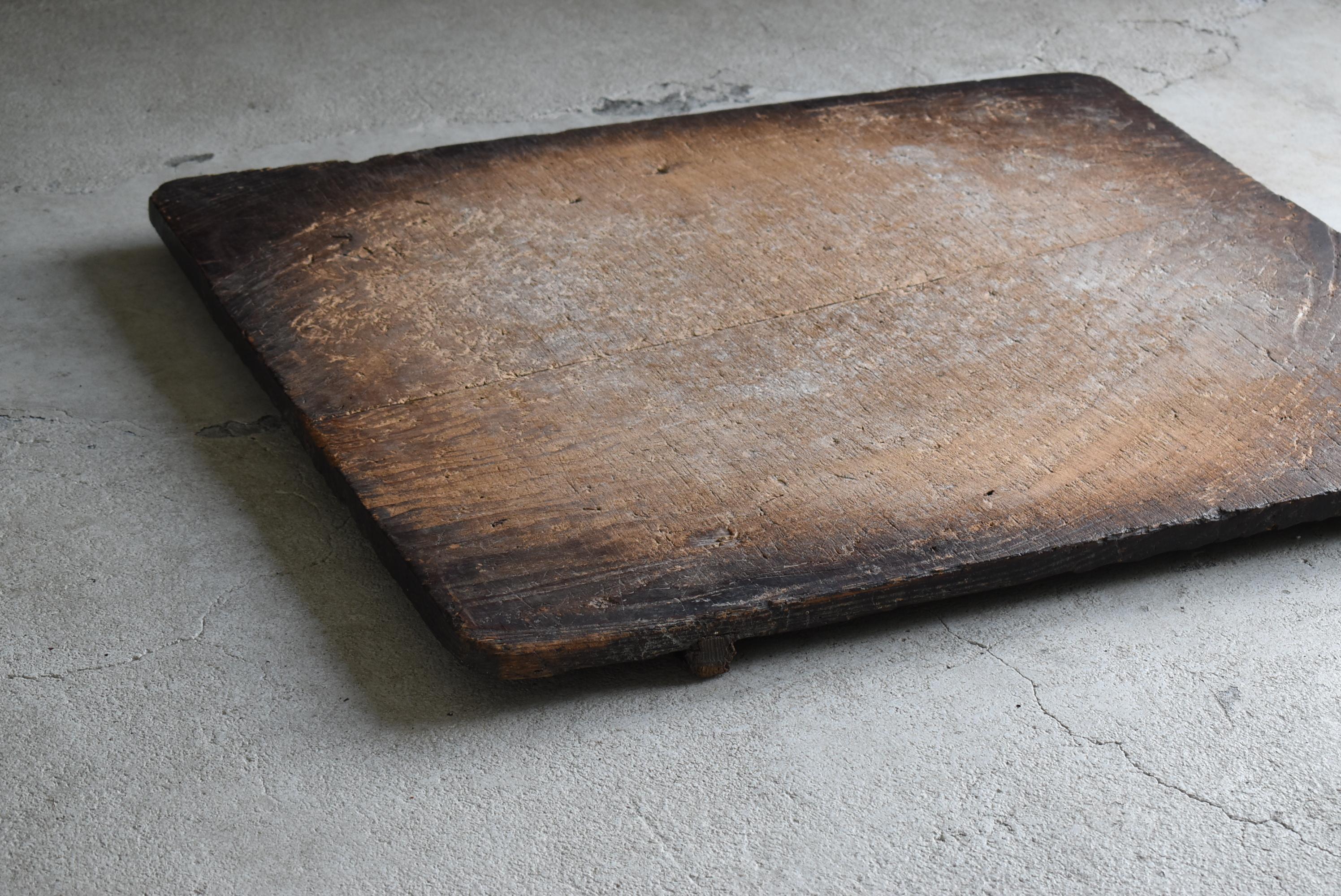 20th Century Japanese Antique Wooden Board 1860s-1900s / Abstract Art Wabisabi