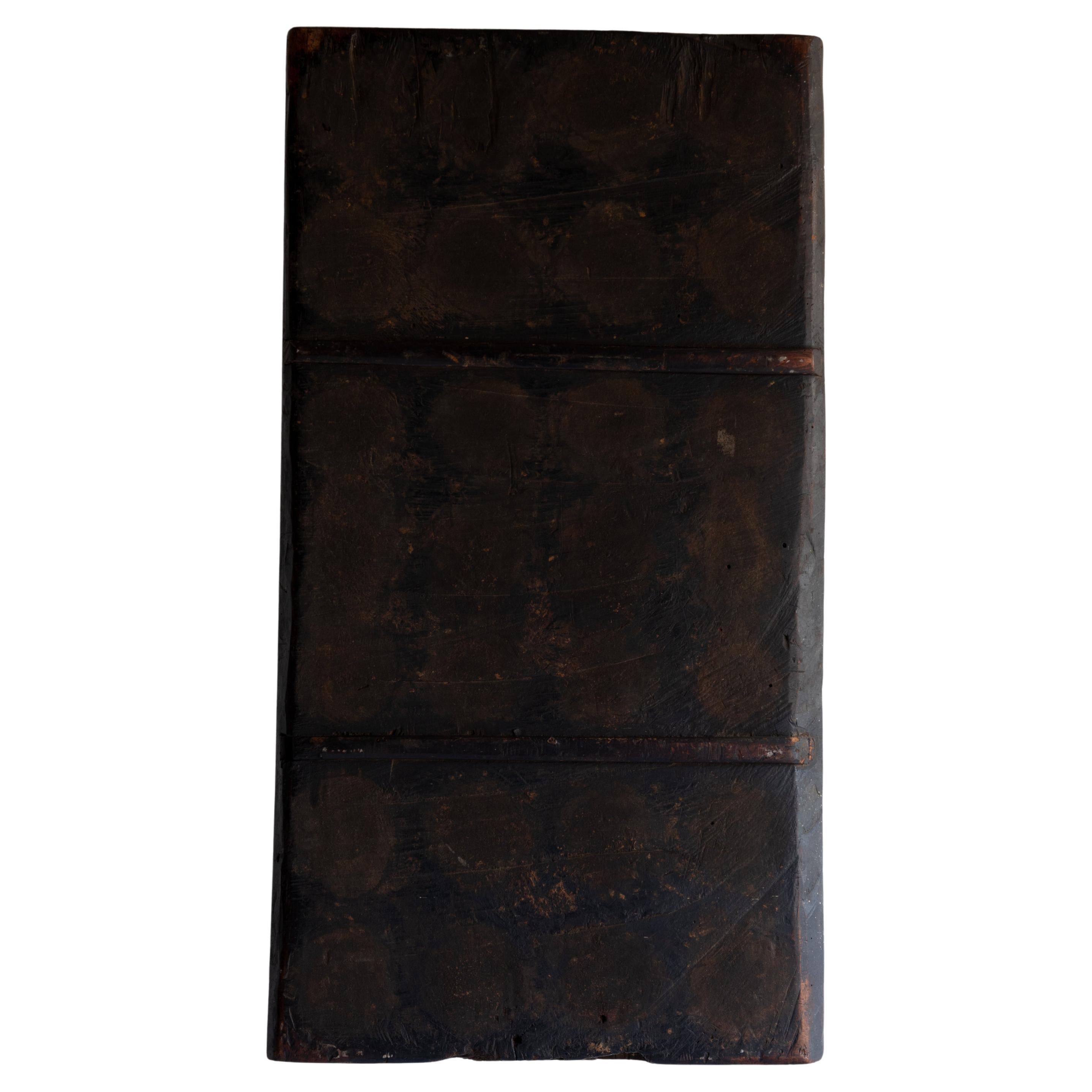 Japanese Antique Wooden Board 1860s-1900s / Abstract Art Wabisabi For Sale