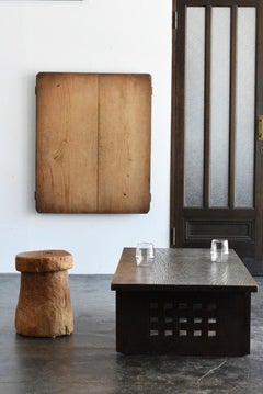 Japanese Antique Wooden Board 1868-1927 / Wabi Sabi Abstract Art / Wall Hanging