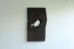 Japanese Antique Wooden Board, "Abstract Sculptures", Wabi-Sabi, Mingei