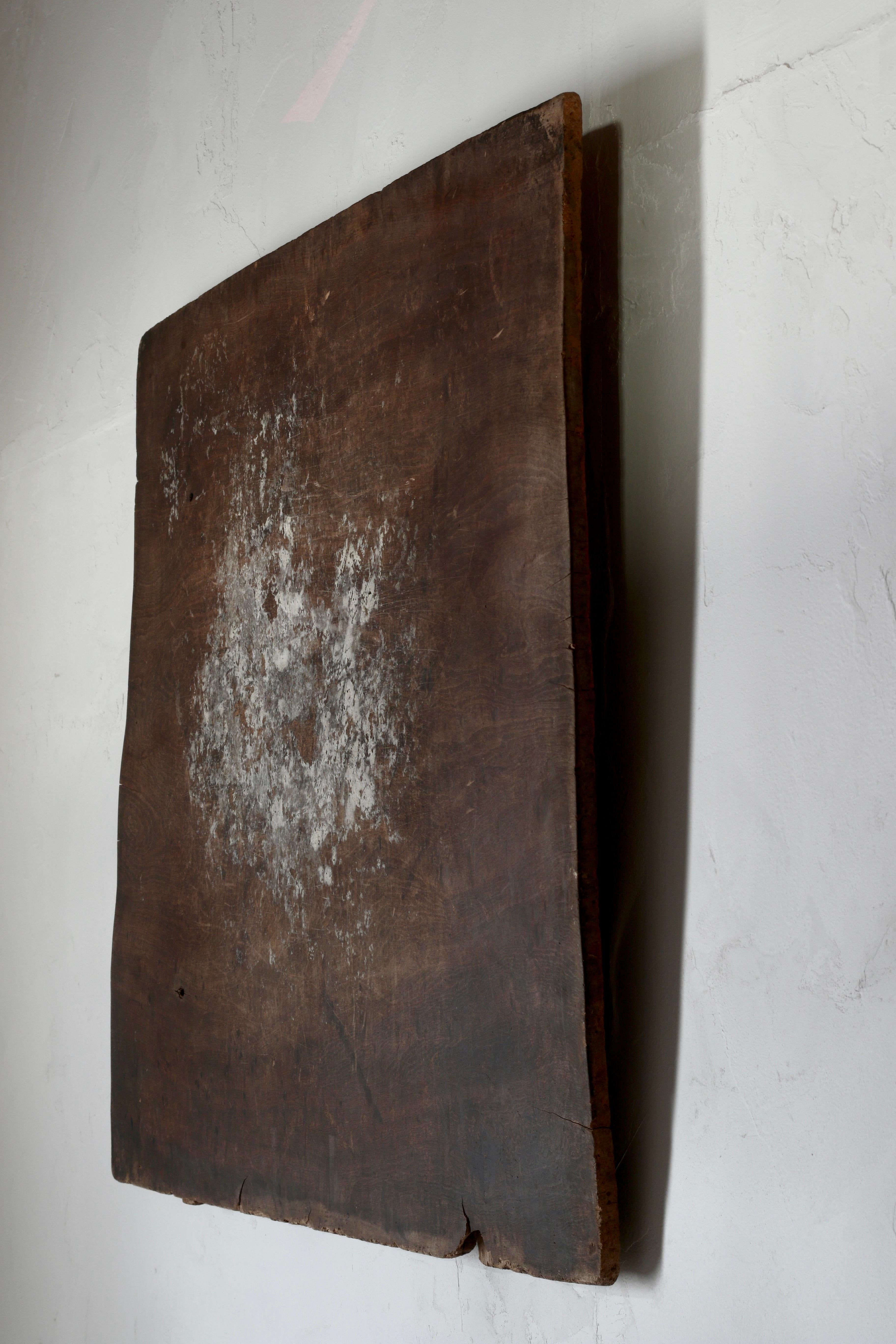 Japanese Antique Wooden Board / Wall Decoration Abstract Art / Wabi-Sabi 1