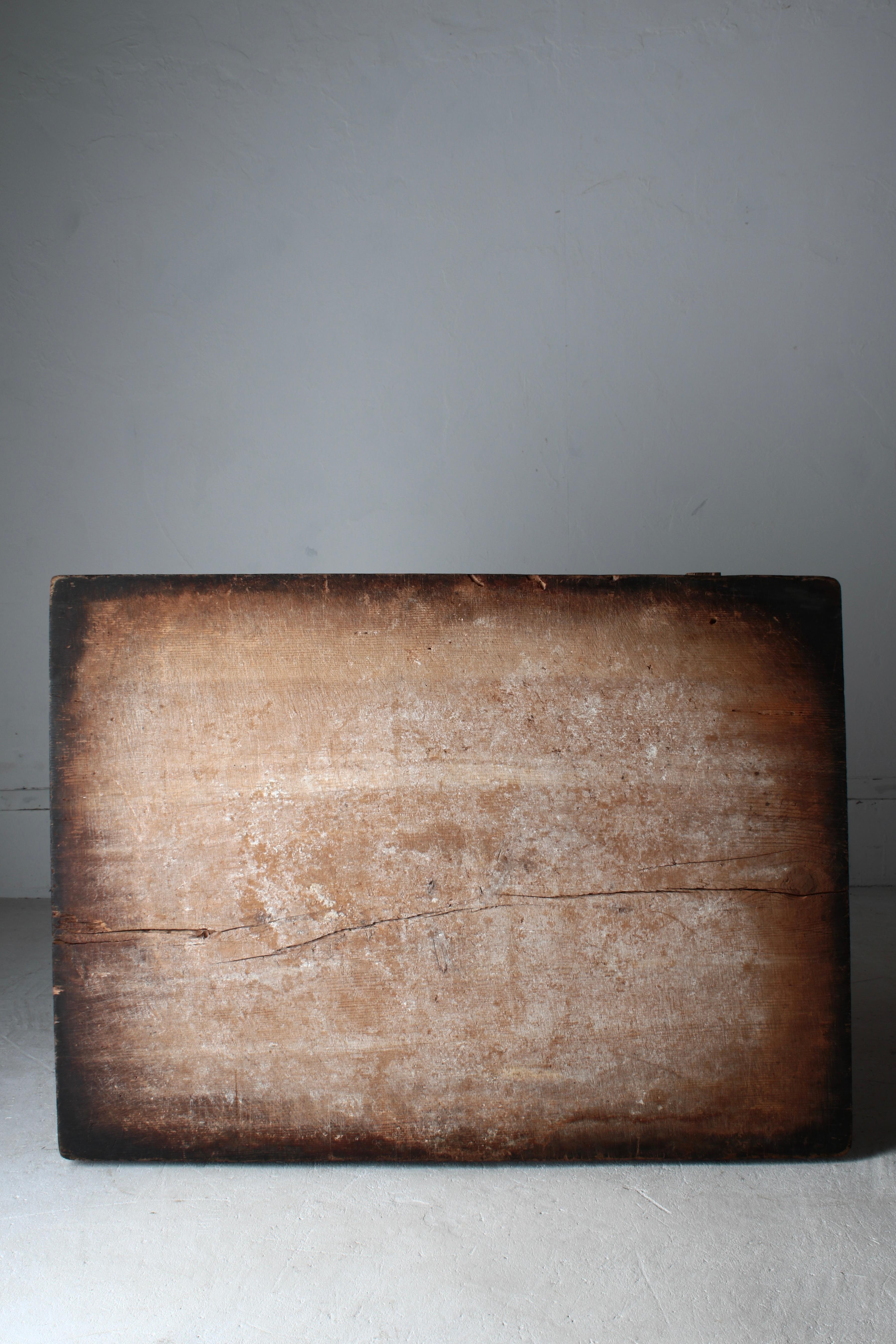 Japanese Antique Wooden Board / Wall Decoration Abstract Art / Wabi-Sabi For Sale 4