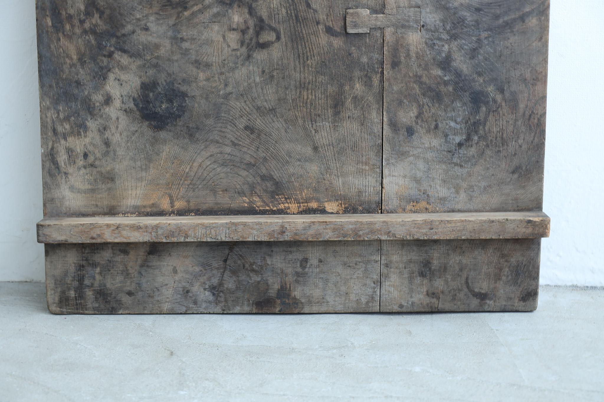Tavola giapponese in legno antico, decorazione da parete, arte astratta, Wabi-Sabi in vendita 6