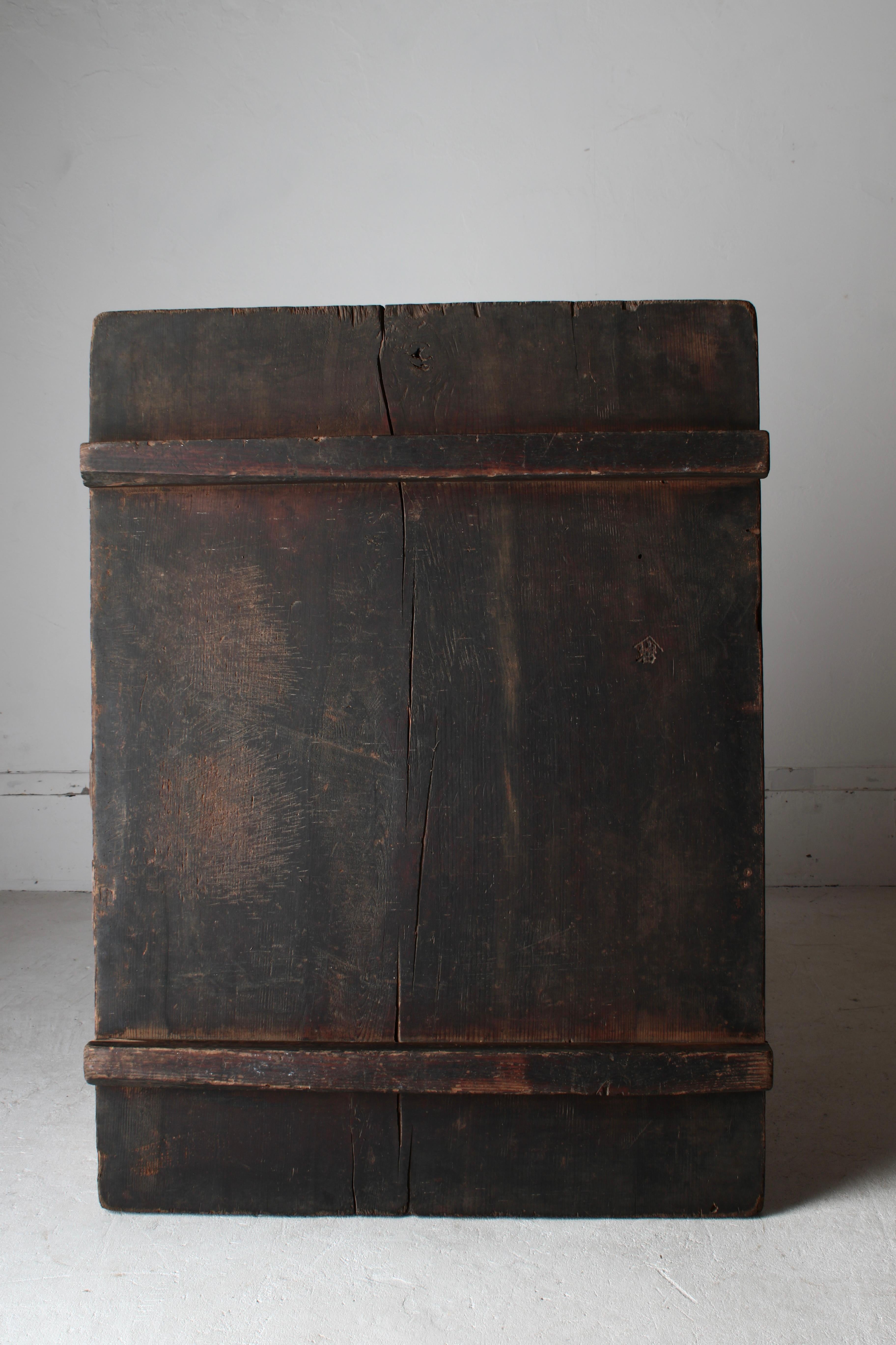 Japanese Antique Wooden Board / Wall Decoration Abstract Art / Wabi-Sabi For Sale 7