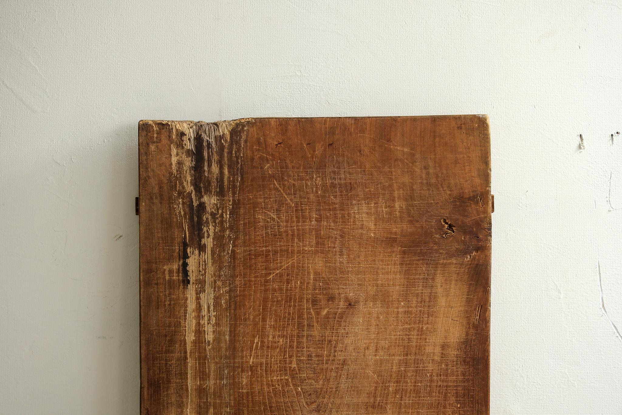 Taisho Japanese Antique Wooden Board , Wall Decoration Abstract Art , Wabi-Sabi For Sale