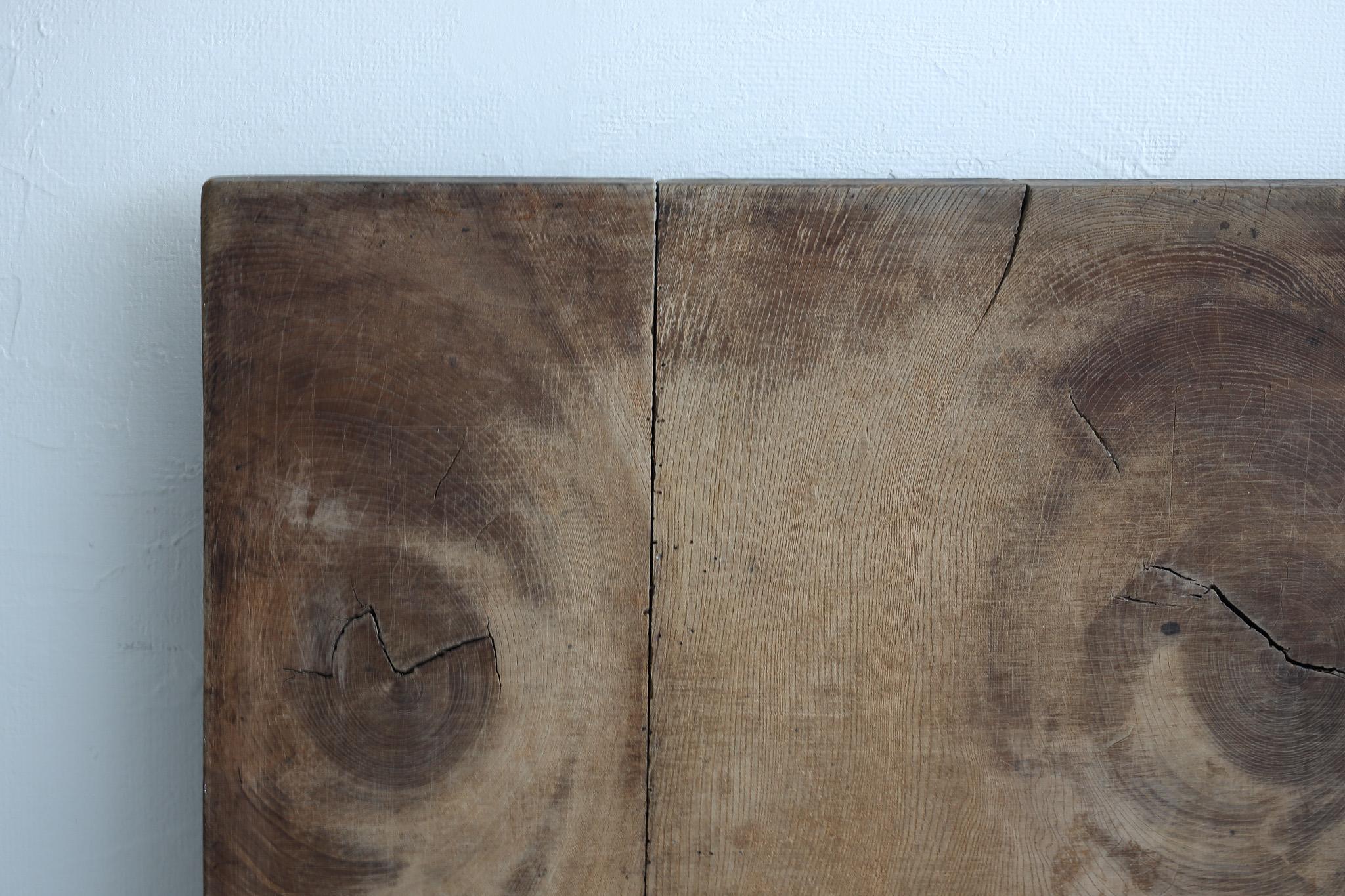 Giapponese Tavola giapponese in legno antico, decorazione da parete, arte astratta, Wabi-Sabi in vendita