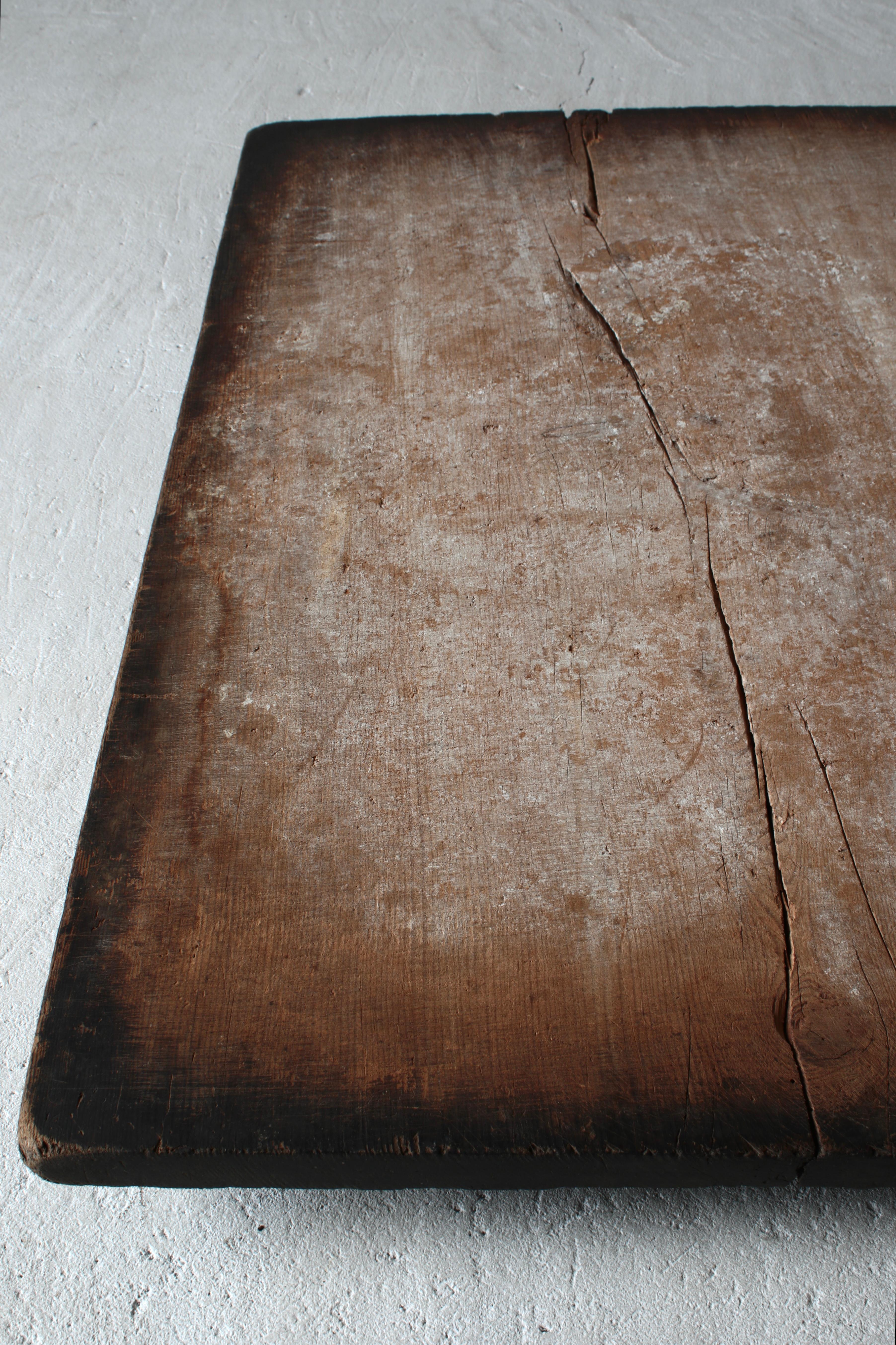 Japanese Antique Wooden Board / Wall Decoration Abstract Art / Wabi-Sabi For Sale 1