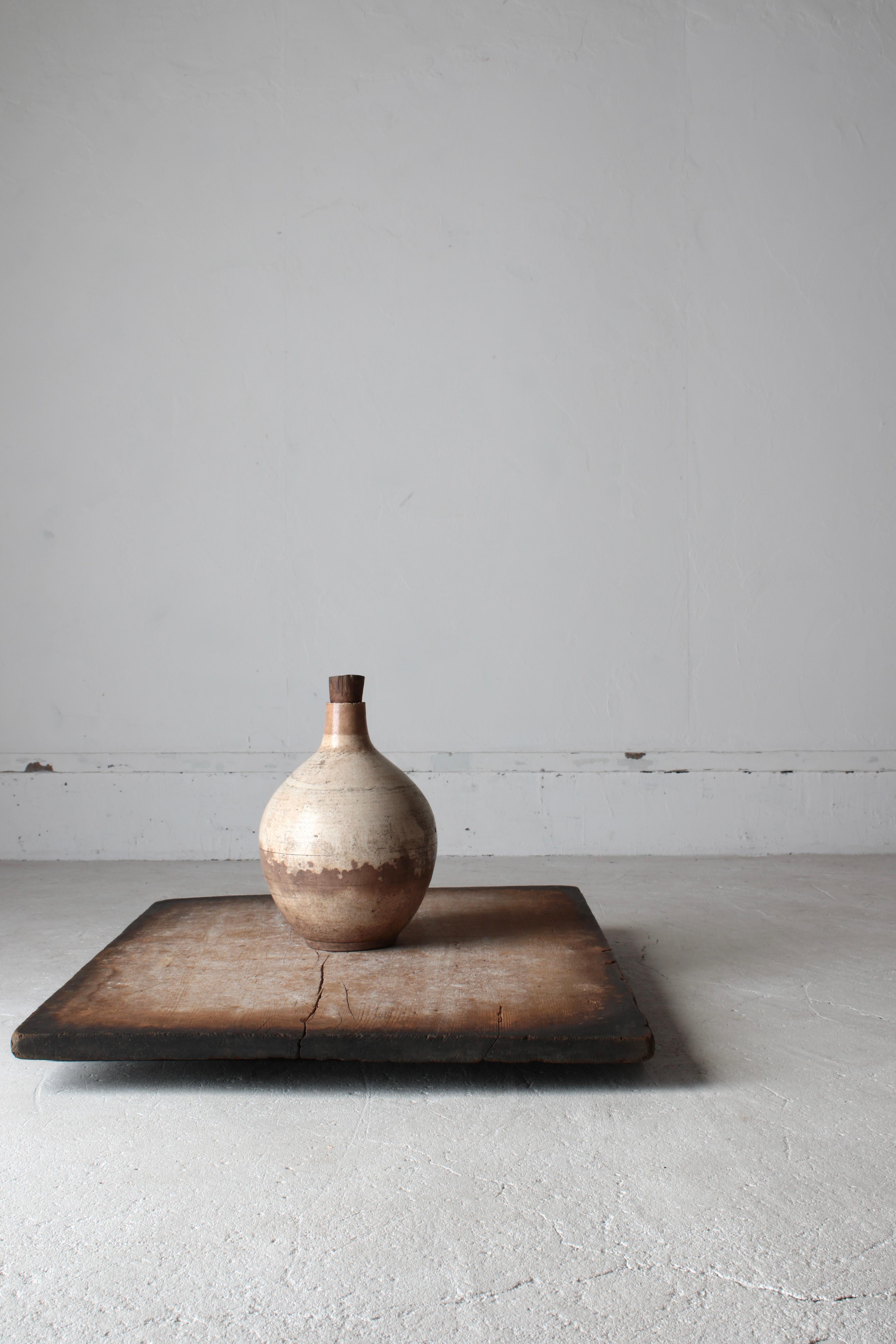 Japanese Antique Wooden Board / Wall Decoration Abstract Art / Wabi-Sabi For Sale 3