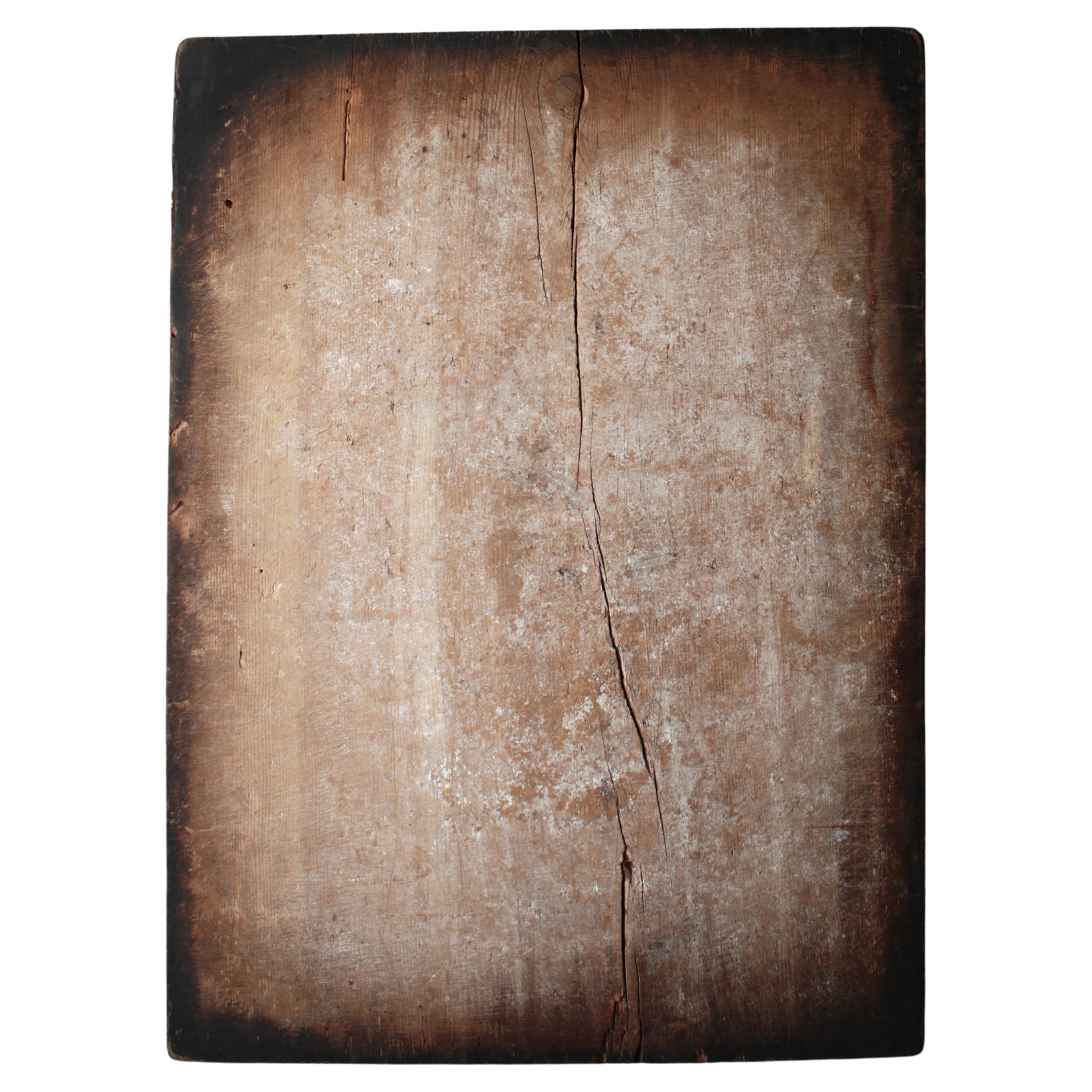 Japanese Antique Wooden Board / Wall Decoration Abstract Art / Wabi-Sabi
