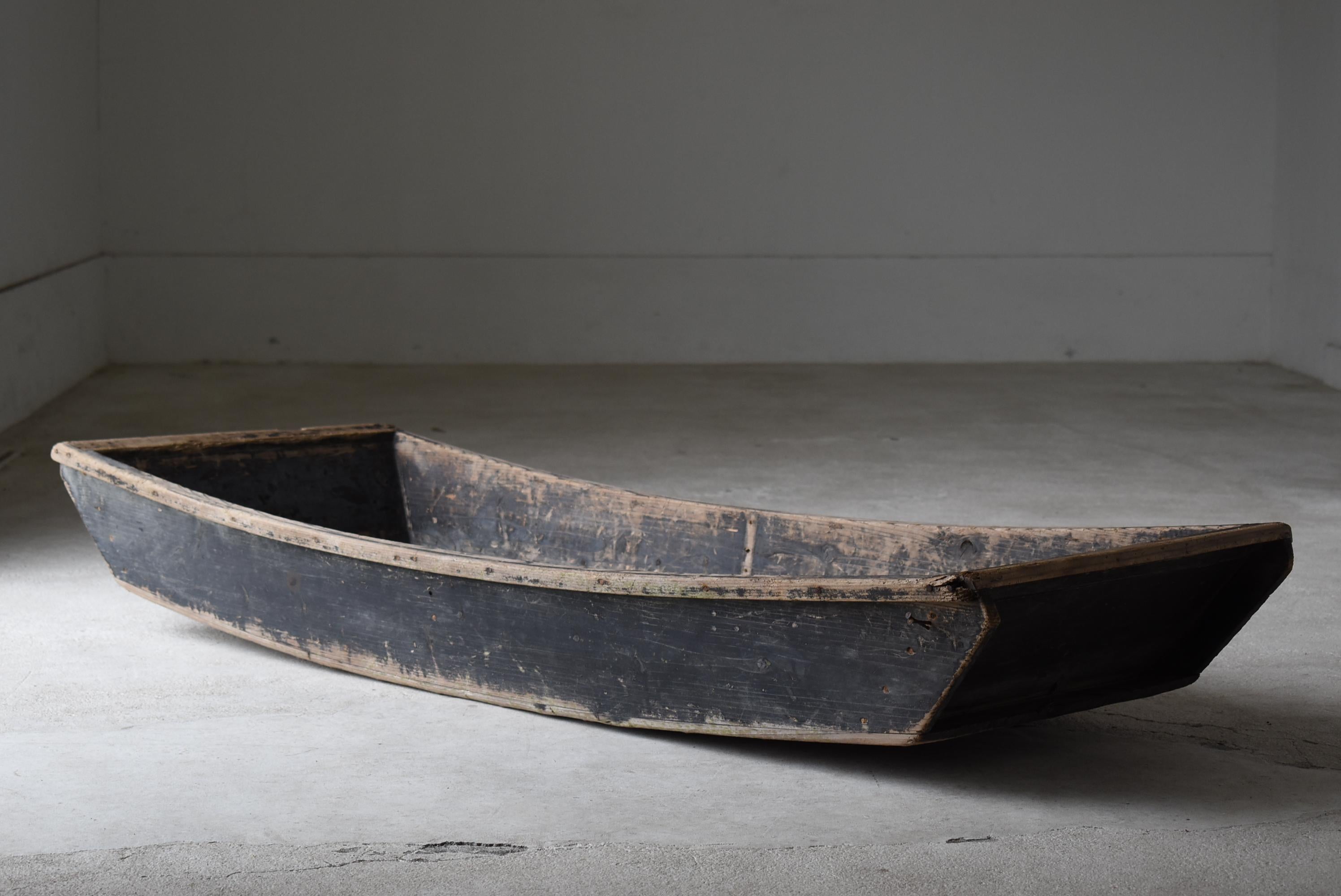 Japanese Antique Wooden Boat 1860-1900s / Wood Bowl Wabi Sabi Mingei For Sale 5