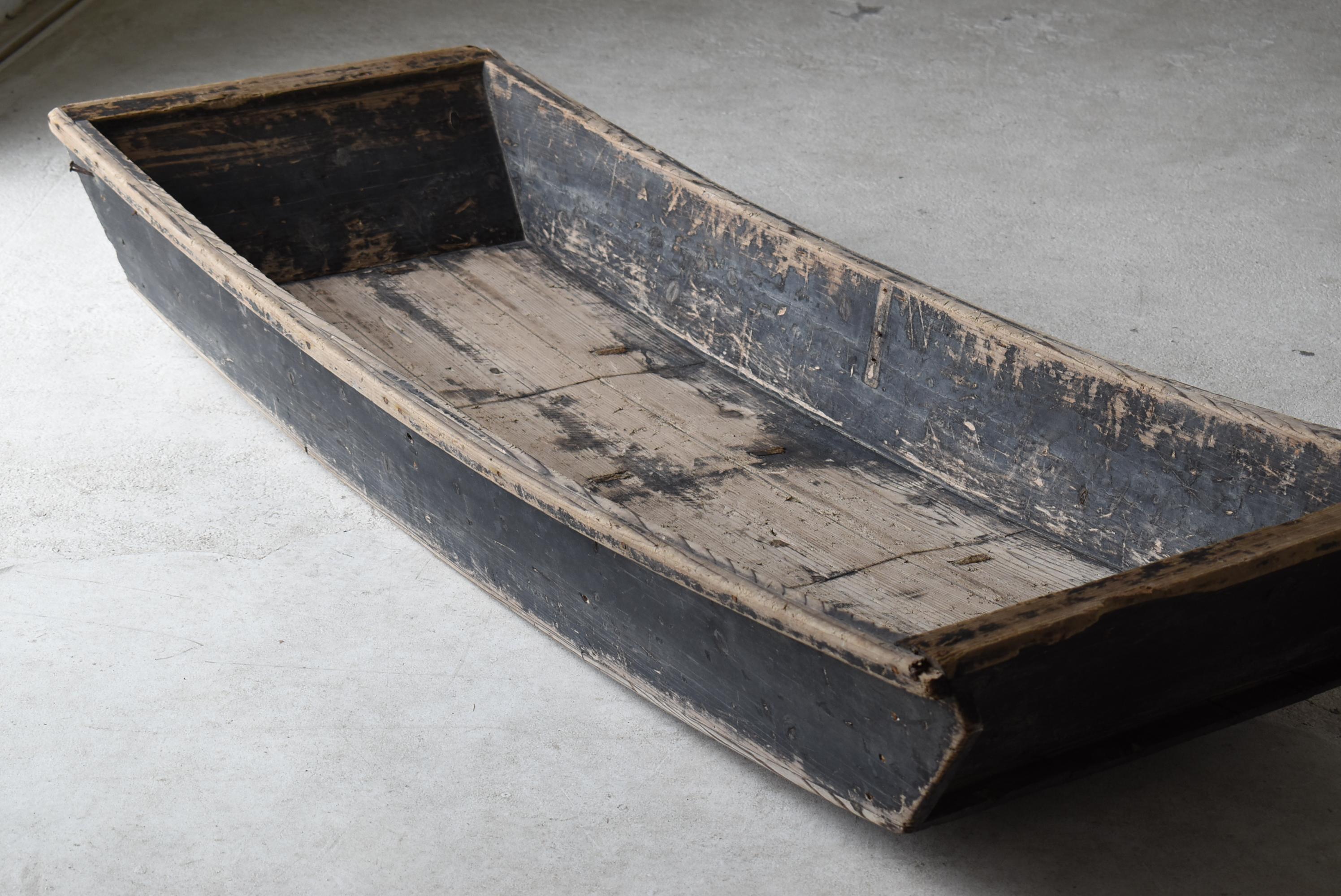 Meiji Japanese Antique Wooden Boat 1860-1900s / Wood Bowl Wabi Sabi Mingei