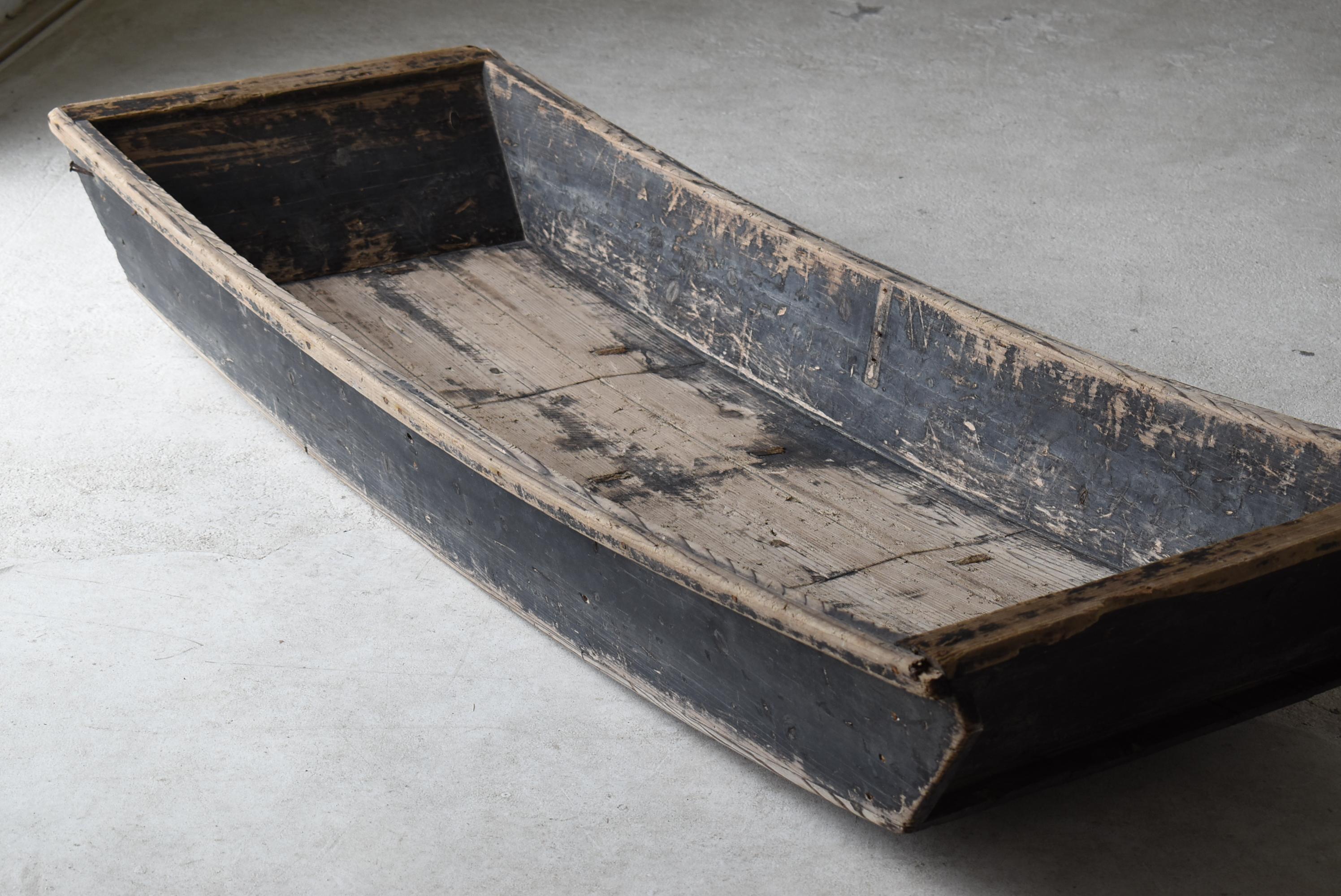 Meiji Japanese Antique Wooden Boat 1860-1900s / Wood Bowl Wabi Sabi Mingei For Sale