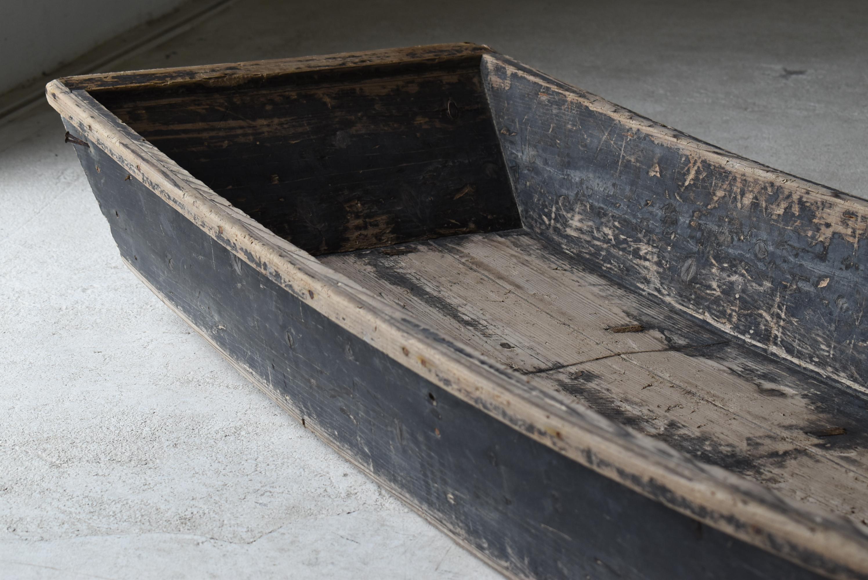 20th Century Japanese Antique Wooden Boat 1860-1900s / Wood Bowl Wabi Sabi Mingei For Sale