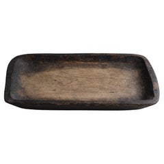 Ciotola antica giapponese in legno 1860-1900/Mingei Wabi-sabi Oggetto primitivo