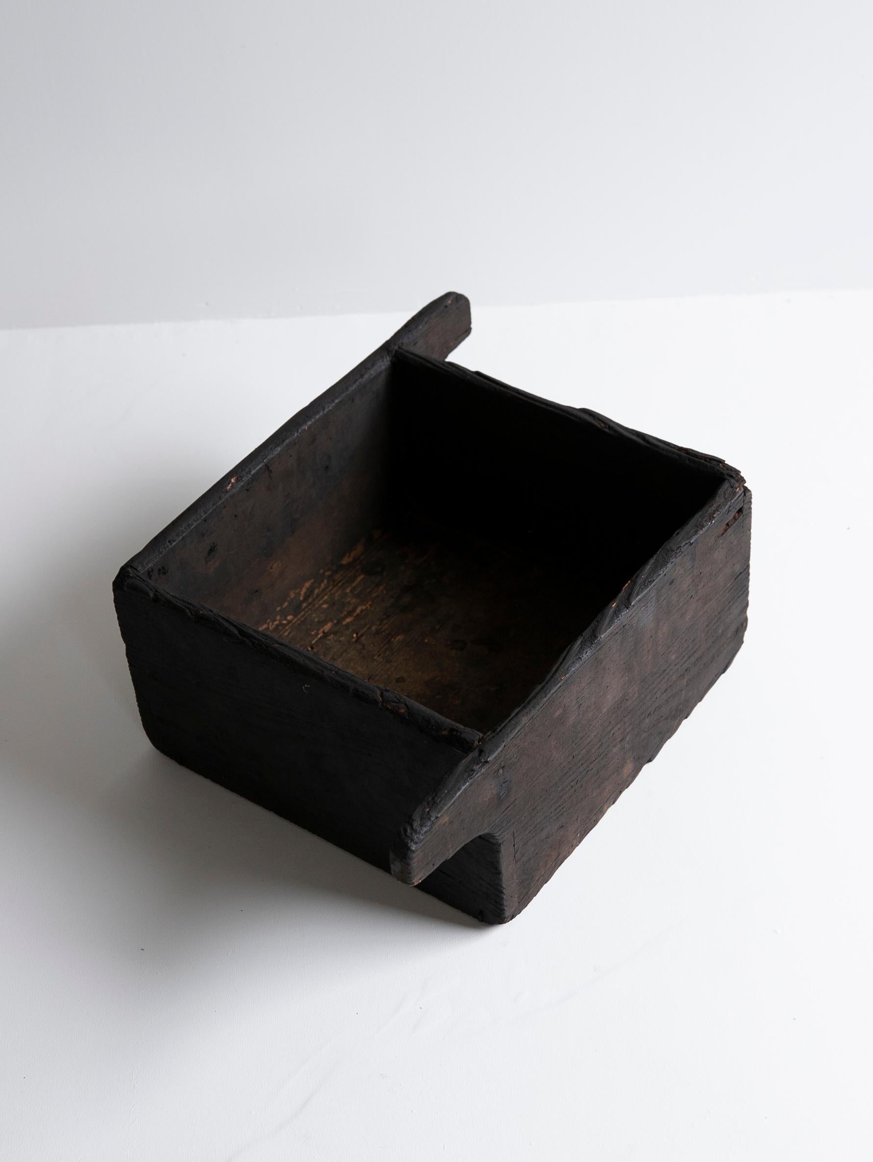 Japanese Antique Wooden Bowl 1860s-1900s/Mingei Wabisabi Primitive Object 1