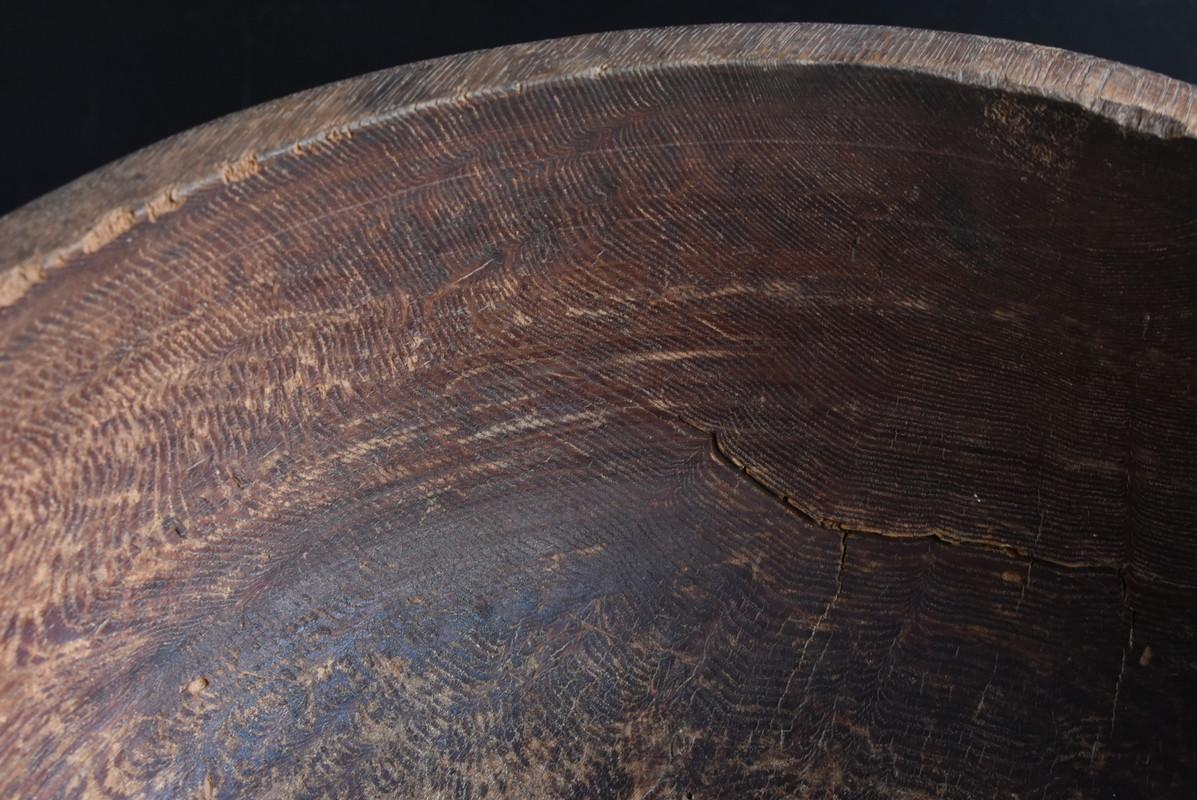 Japanese Antique Wooden Bowl / 1868-1910 / Wabi-Sabi Antique Tools In Good Condition For Sale In Sammu-shi, Chiba