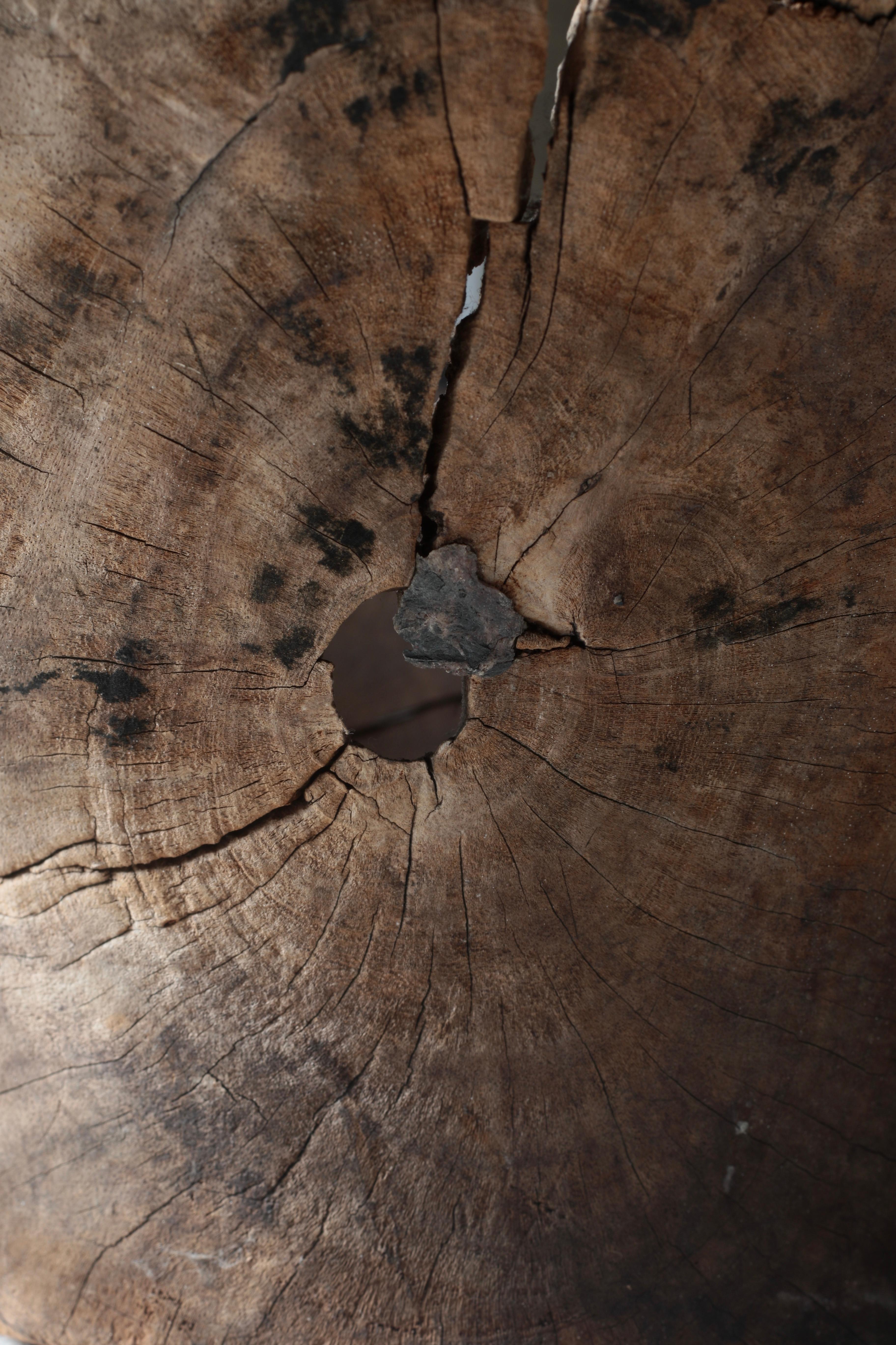 Cuenco de madera antiguo japonés / Objeto / 1868-1912s / Wabi-Sabi Mingei Primitivo Madera