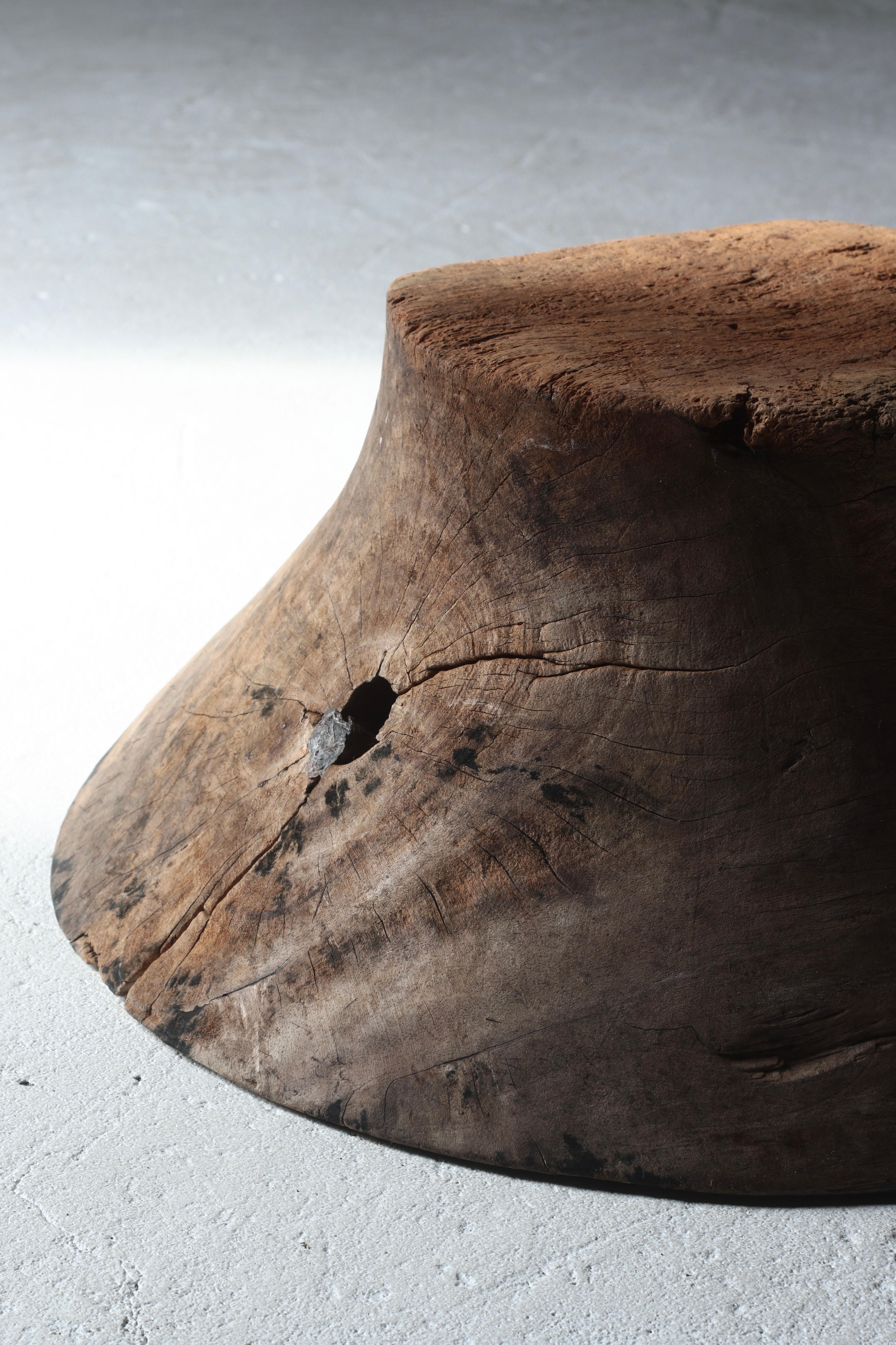 Cuenco de madera antiguo japonés / Objeto / 1868-1912s / Wabi-Sabi Mingei Primitivo 1
