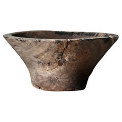 Cuenco de madera antiguo japonés / Objeto / 1868-1912s / Wabi-Sabi Mingei Primitivo