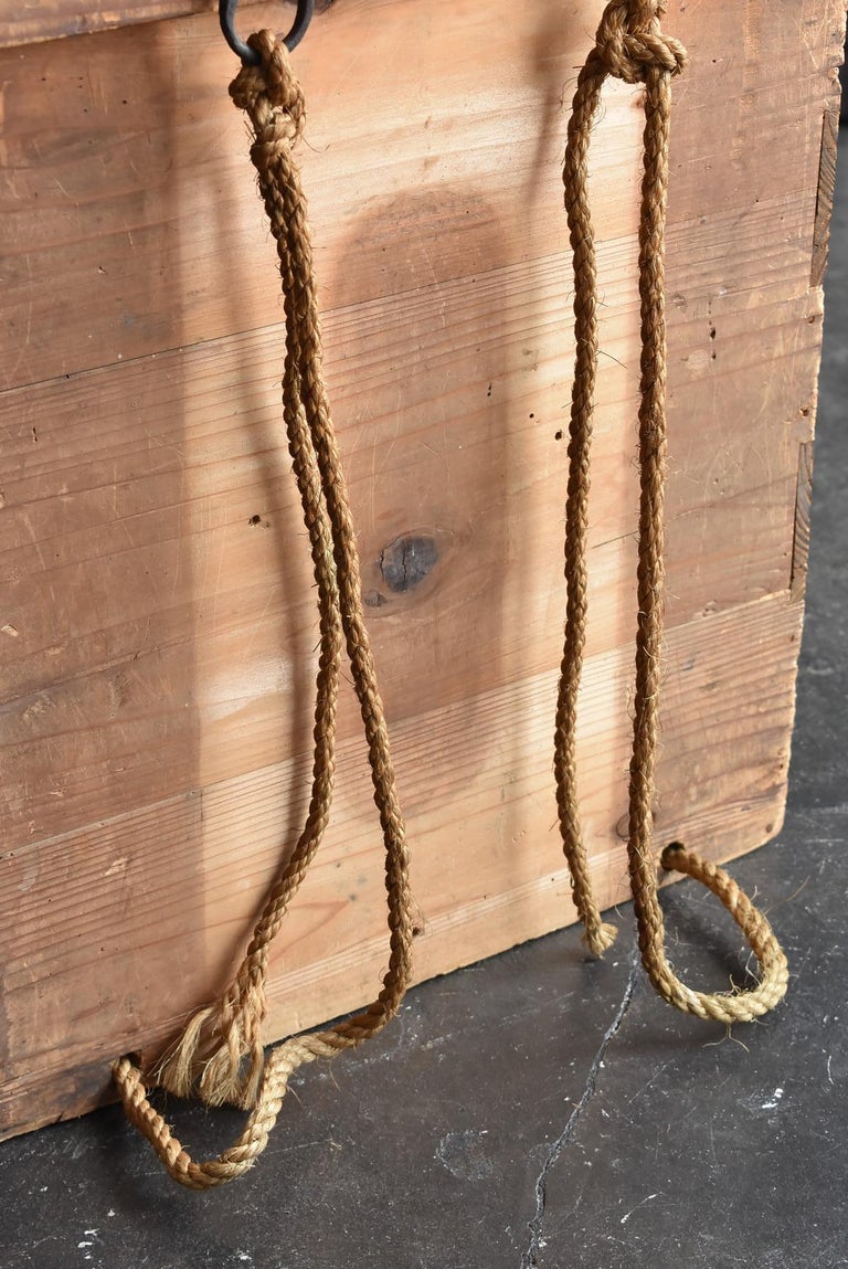 Japanese Antique Wooden Box / Backpack Type / Coffee Table / Square