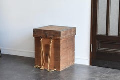 Japanese Antique Wooden Box / Backpack Type / Coffee Table / Square Stool