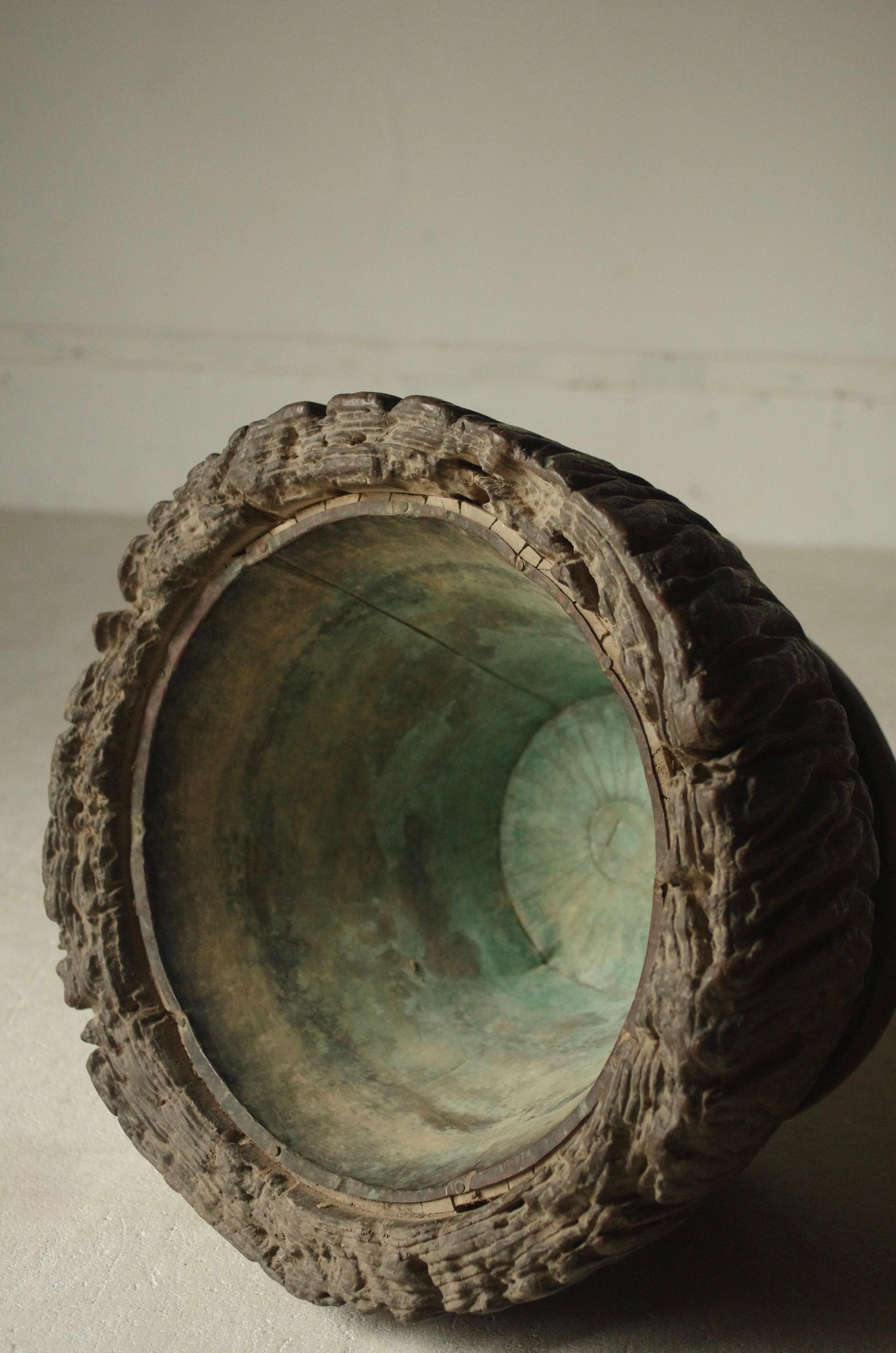 Brasero japonais ancien en bois/Hibachi Brazier/1868-1912s Wabi-Sabi en vente 9