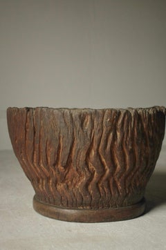 Japanese Antique Wooden Brazier/Hibachi Brazier/1868-1912s Wabi-Sabi