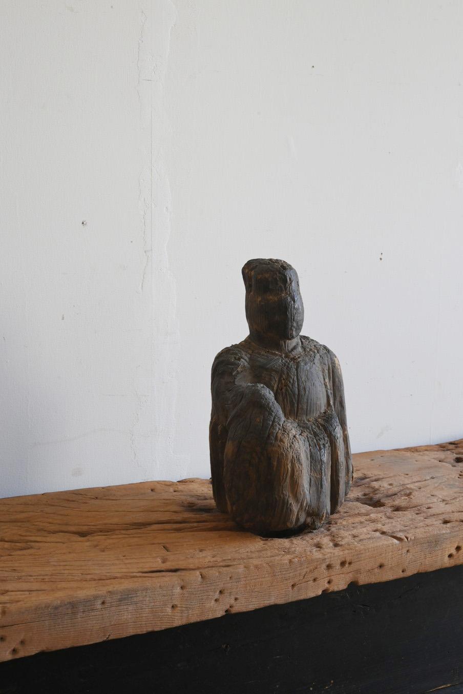 Japanese antique wooden Buddha statue 