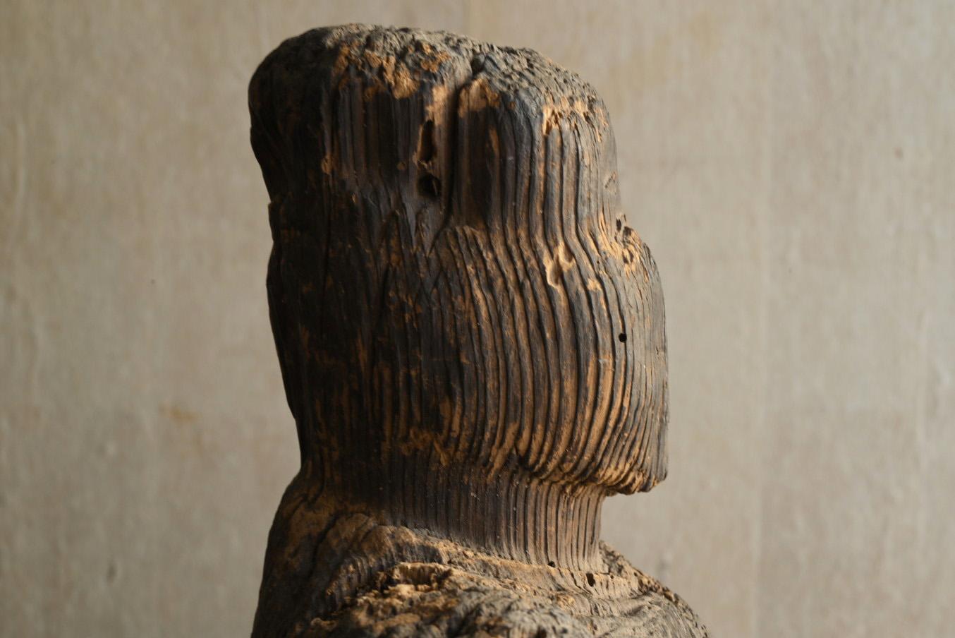 Japanese antique wooden Buddha statue 