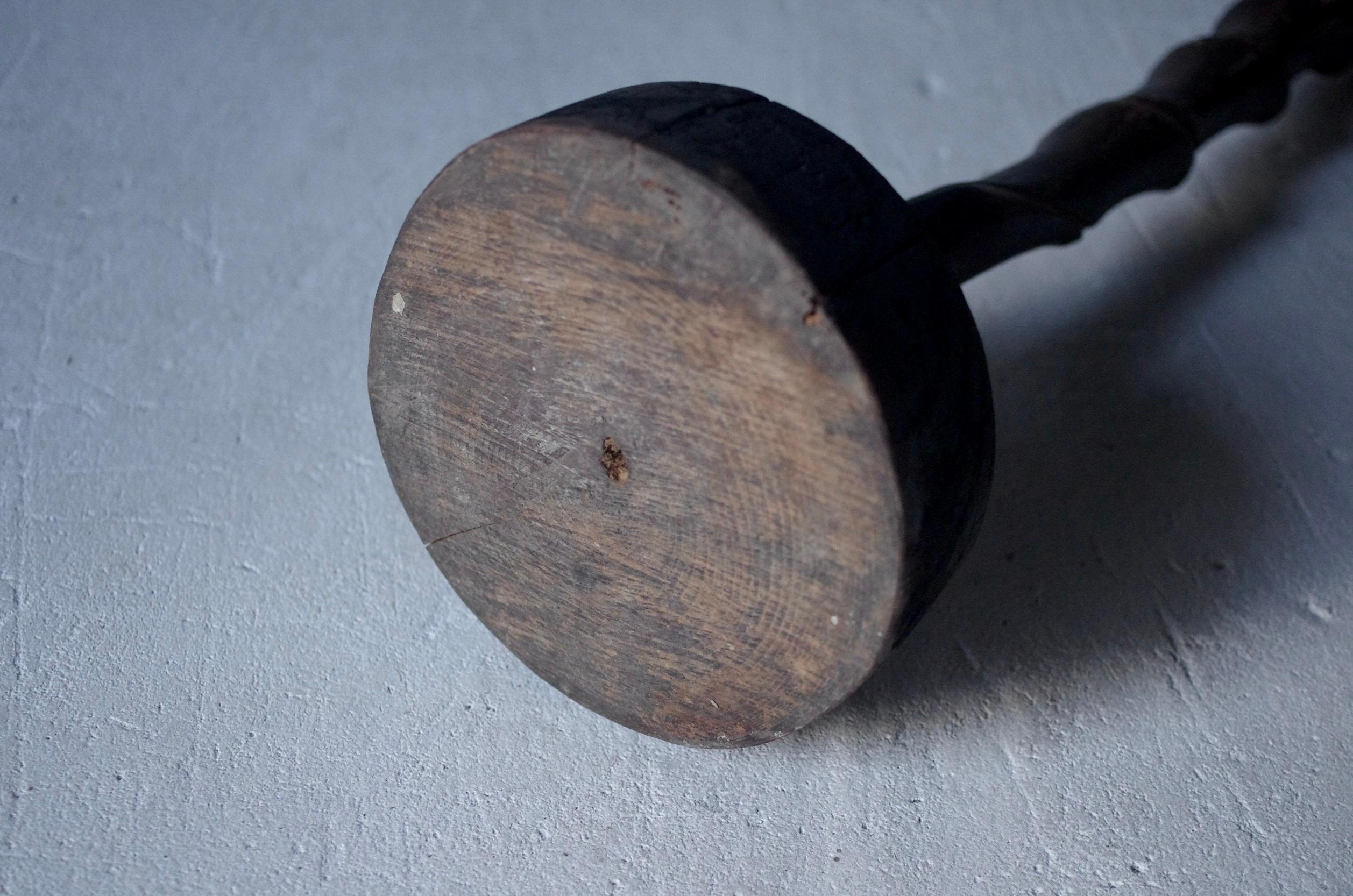 Palo de madera japonés antiguo para velas / Objeto de arte popular / 1868-1912s / WabiSabi en venta 7