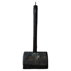 Japanese Antique Wooden Candle Stick / Folk Art Object / 1868-1912s / WabiSabi