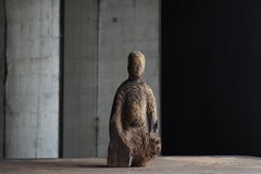 Japanese Antique Wooden Carved Buddha 14th-16th century / Statue Wabi-Sabi